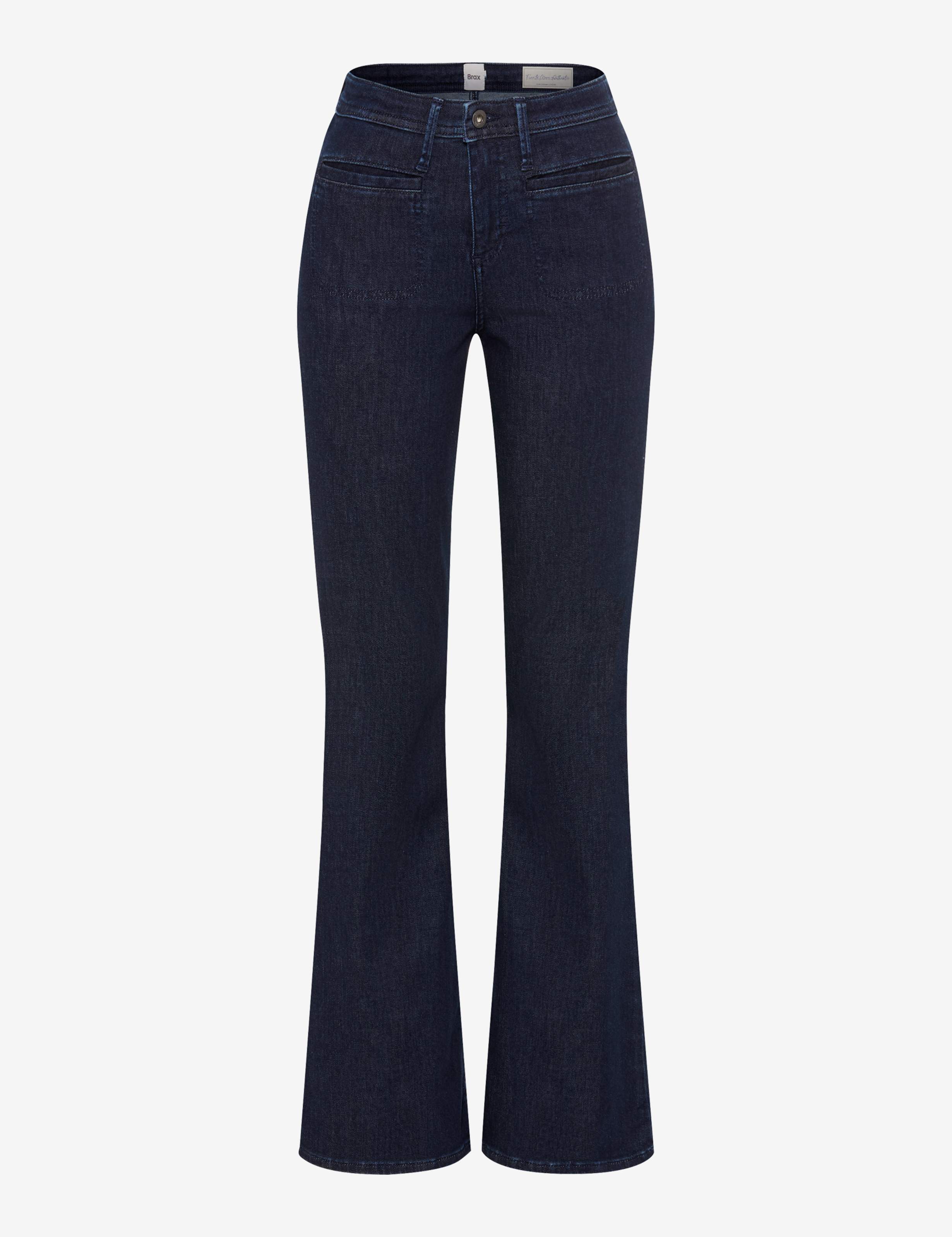 Femme Style SHAKIRA Denim Bleu Foncé Slim Fit Détourage avant