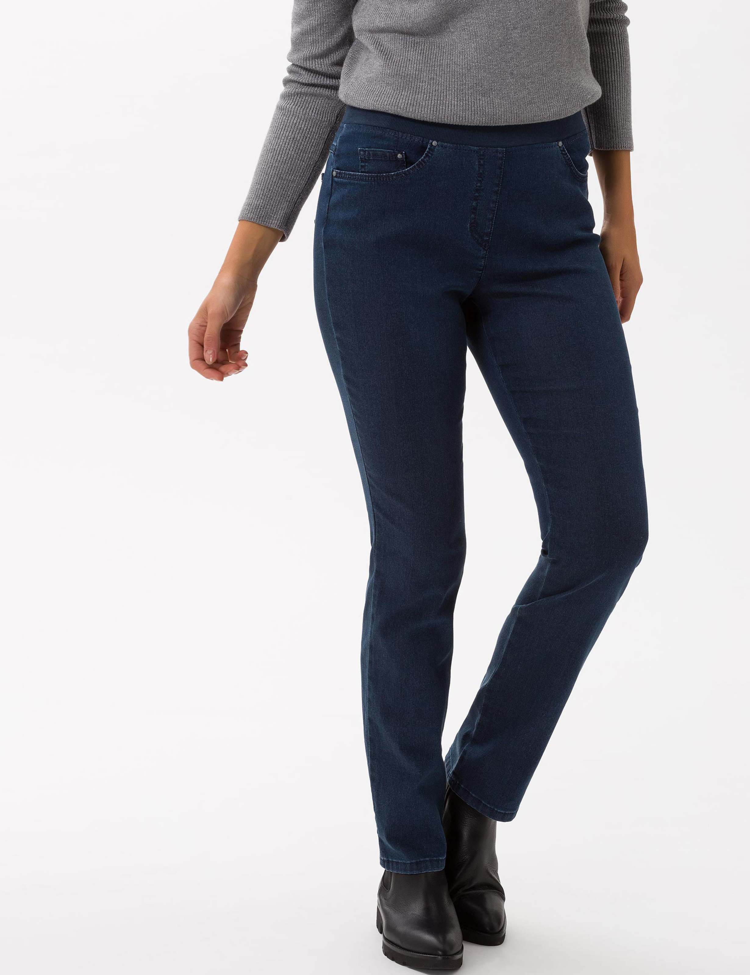 Thumbnail - Raphaela by Brax Damen Schlupfhose Style PAMINA STONED, denim blau, Gr. 46