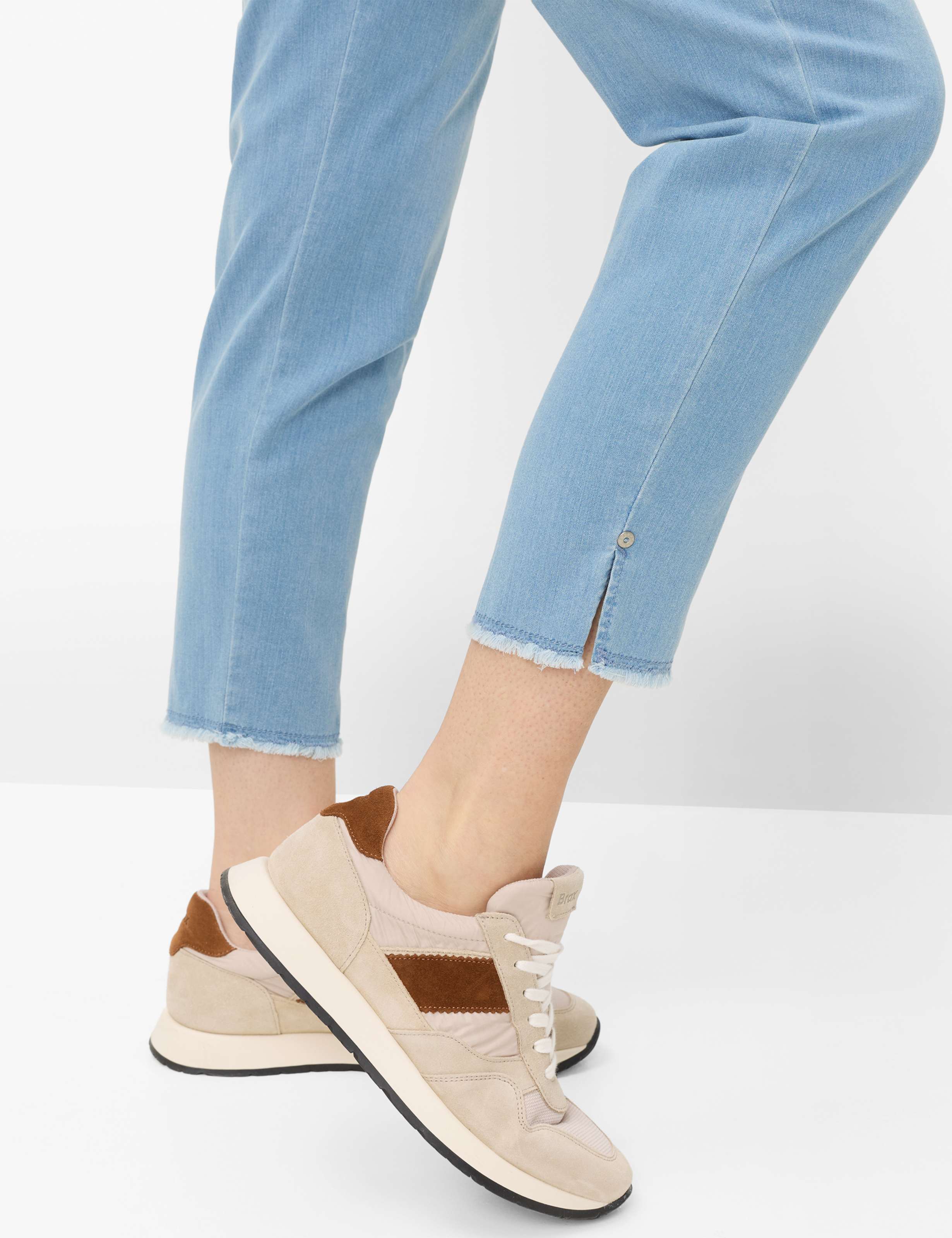 Damen Style CAVINA FRINGE Denim Hellblau Comfort Plus Fit Detail 2