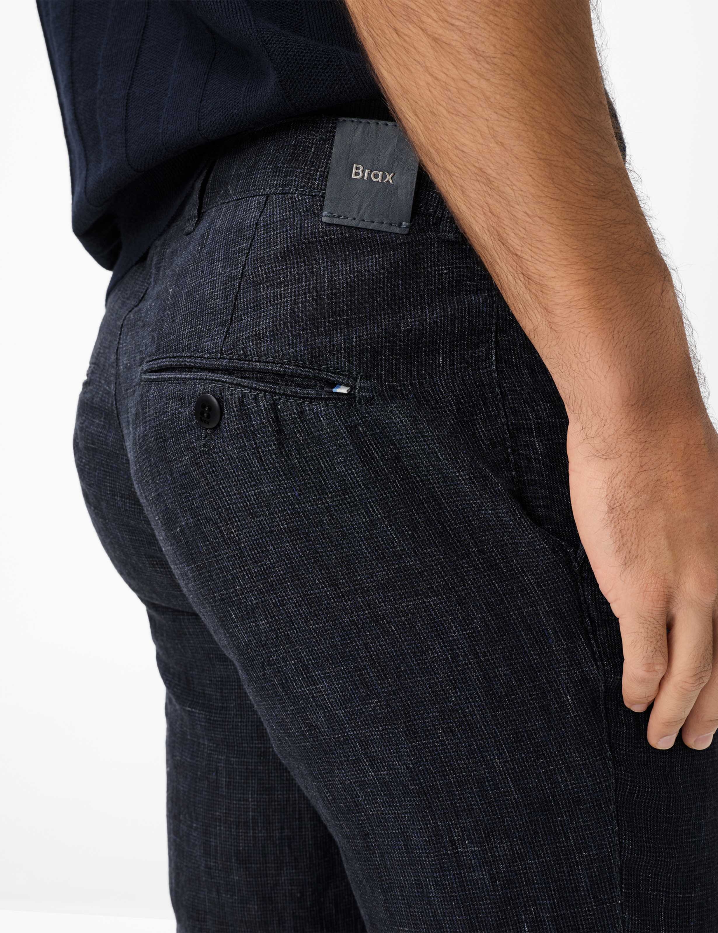 Men Style FABIO Dark Blue Modern Fit Detail 2