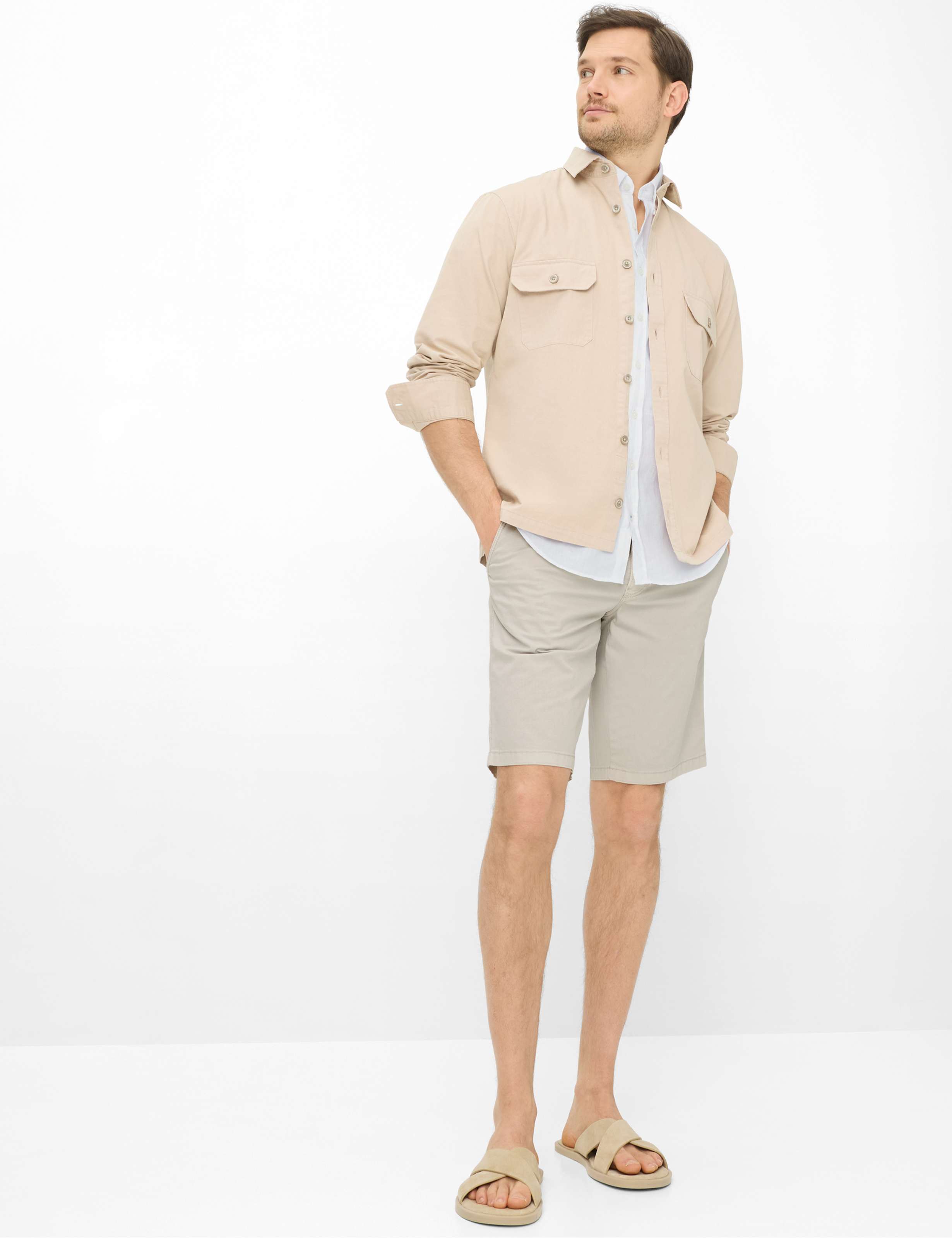 Heren Style BARI Lichtgrijs Regular Fit Model outfit