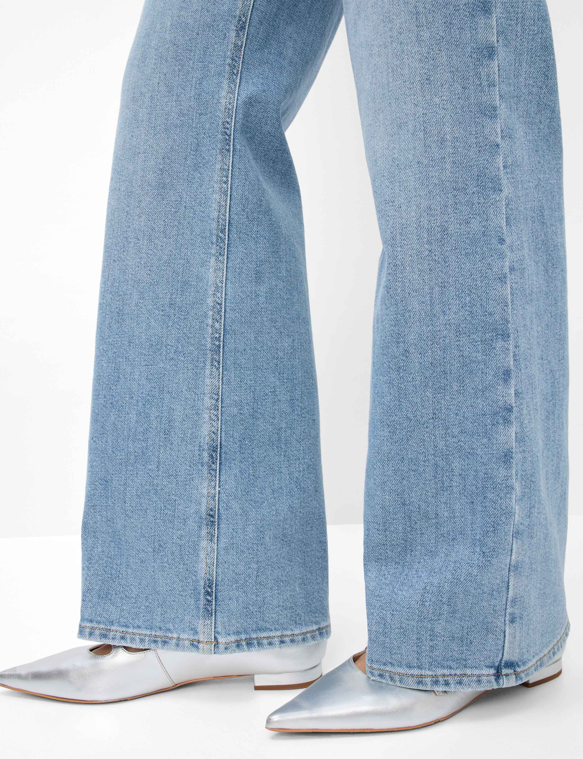 Dame Style MAINE Denim Blå Wide Leg Detalje 2