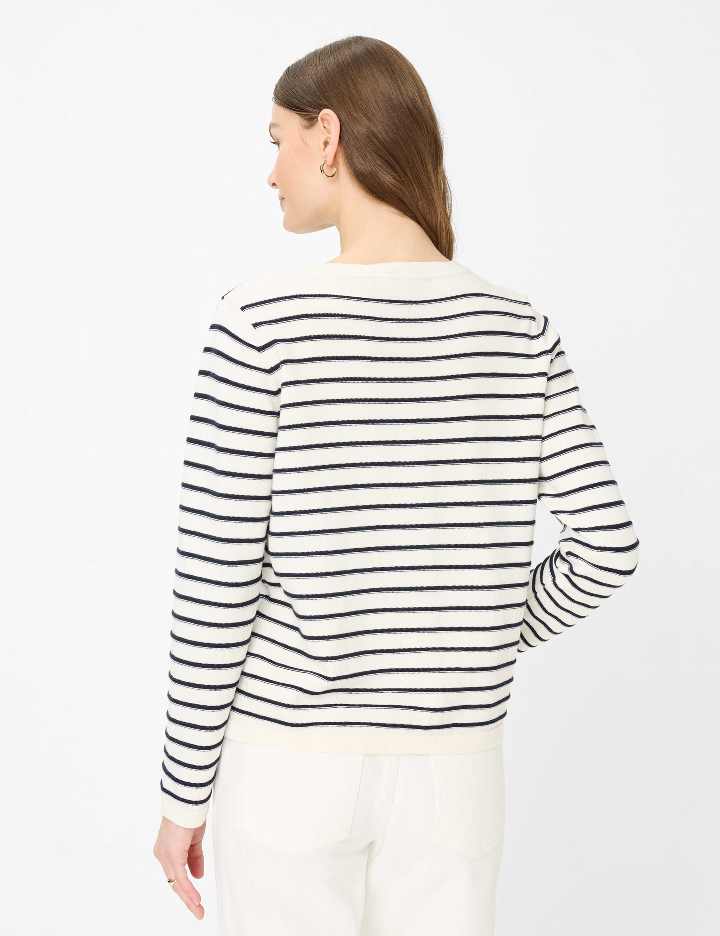 Thumbnail - Brax Damen Strickpullover Style LUCY navy, cremeweiß, Gr. 40