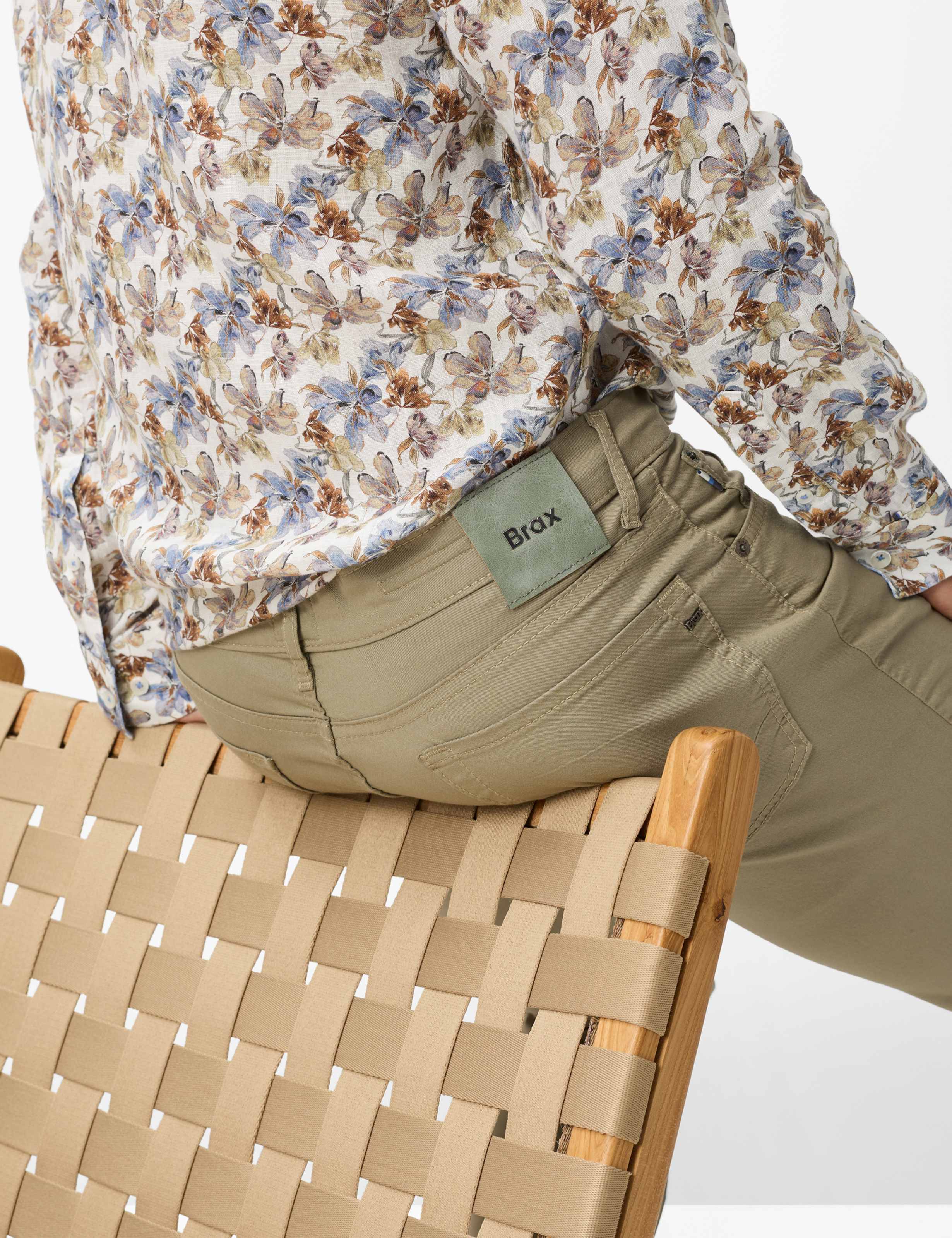 Men Style CHUCK Green - Khaki Modern Fit Detail 1