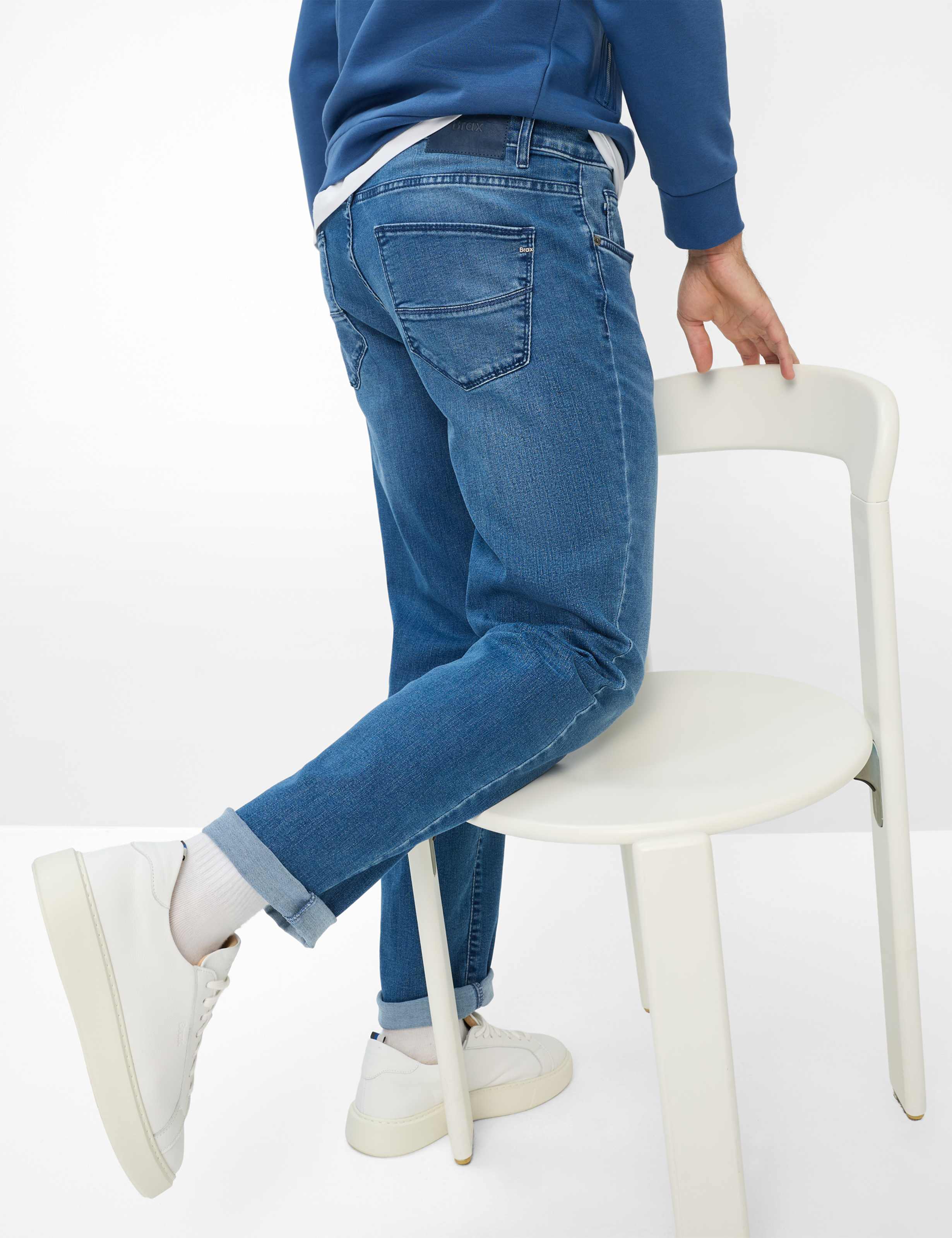 Herren Style CADIZ Denim Blau Straight Fit Detail 1