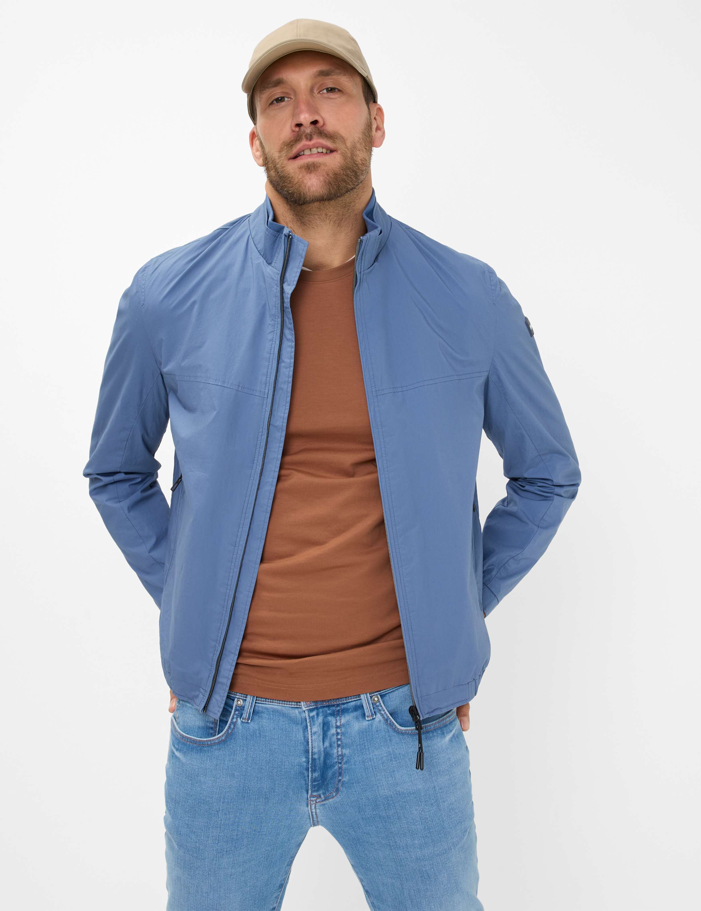Thumbnail - Brax Herren Blouson Style CALVIN storm, Blau, Gr. L