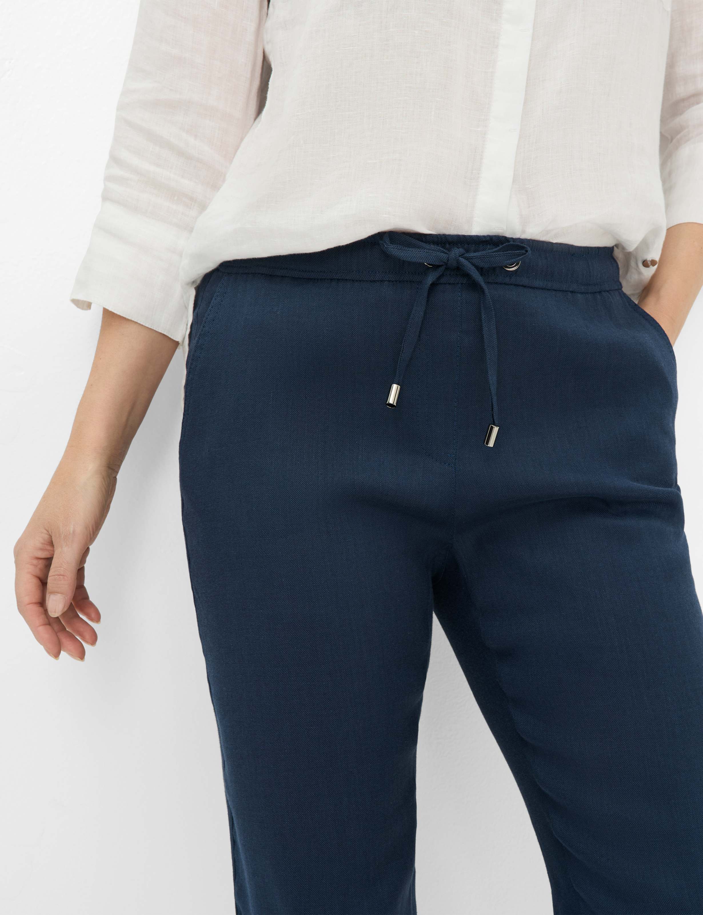 Damen Style PHILIPPA CAPRI Dunkelblau Slim Fit Detail 2