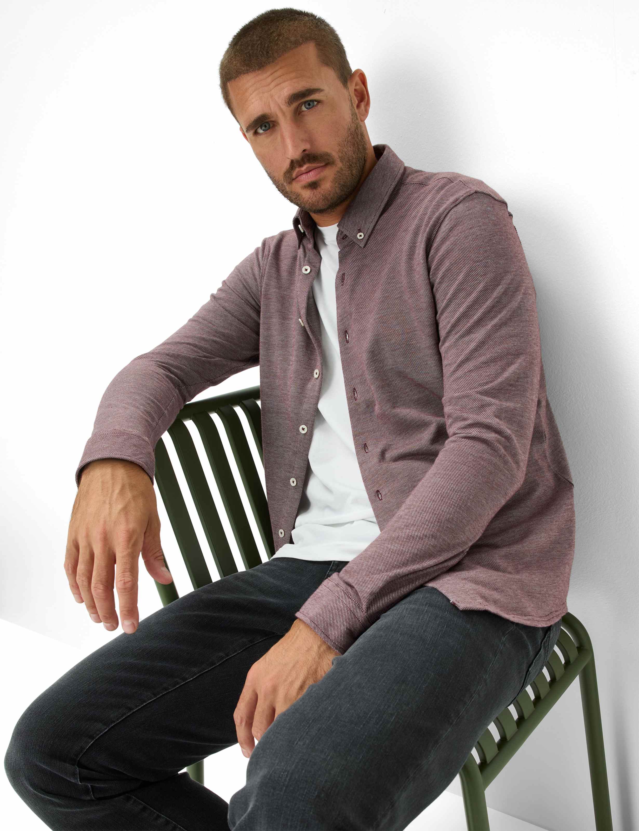 Herren Style DANIEL Dunkelrot  Detail 1