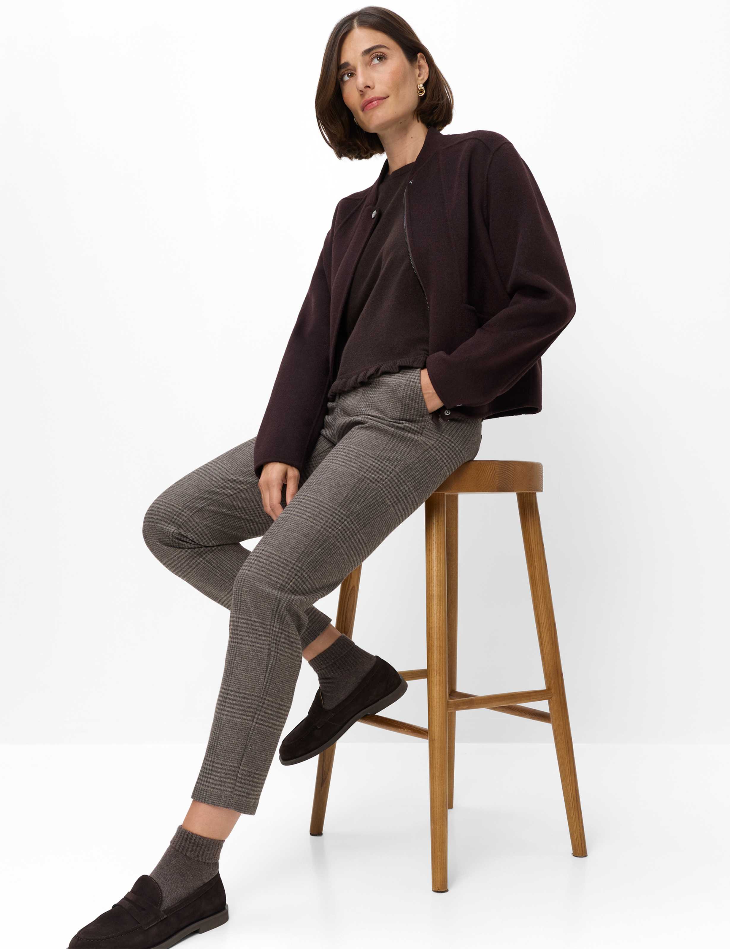 Femme Style MARON S Marron Regular Fit Détail 1