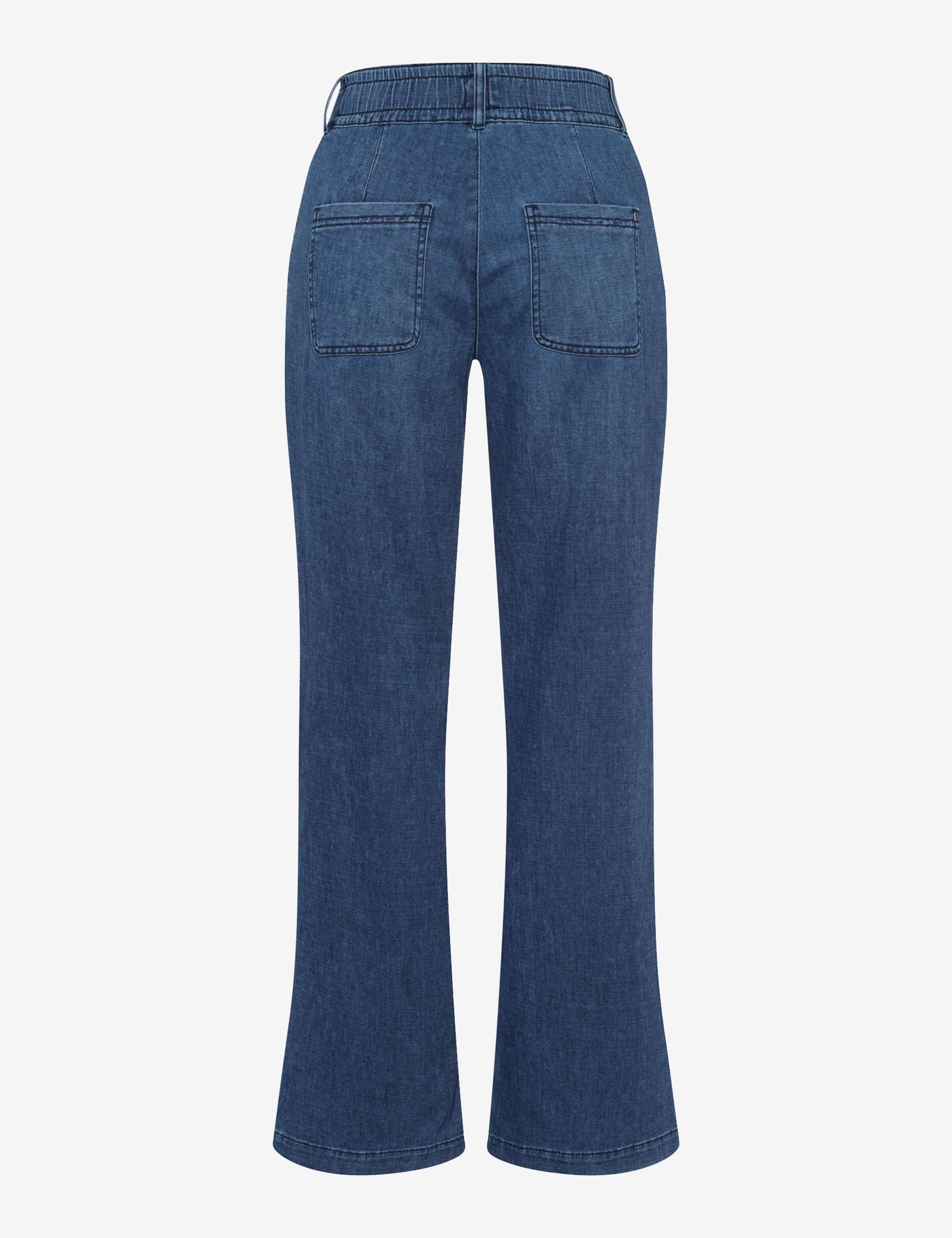 Women Style MAINE Denim Blue Wide Leg Stand-alone rear view