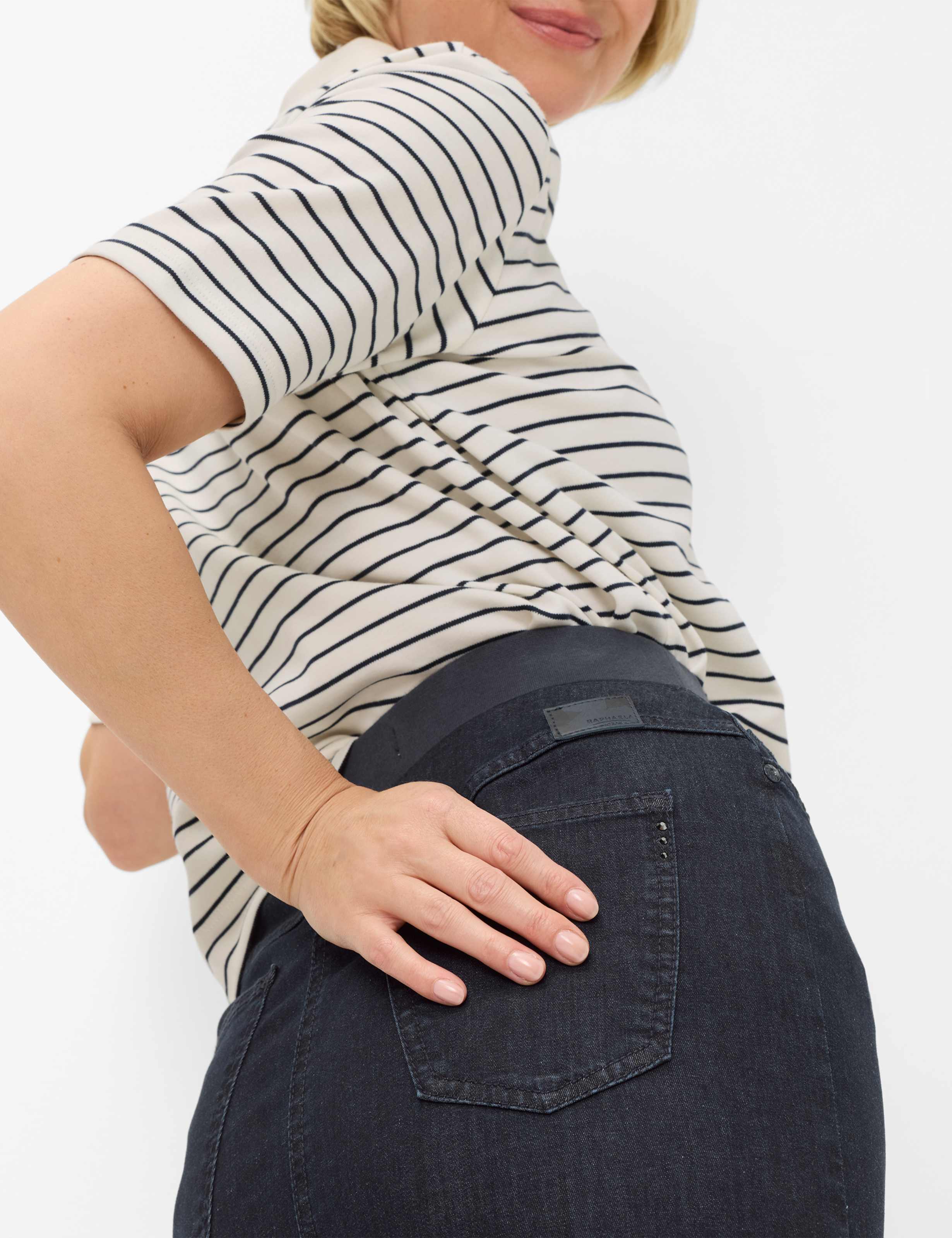 Femme Style PAMINA SKIRT Denim Bleu Foncé Slim Fit Détail 1