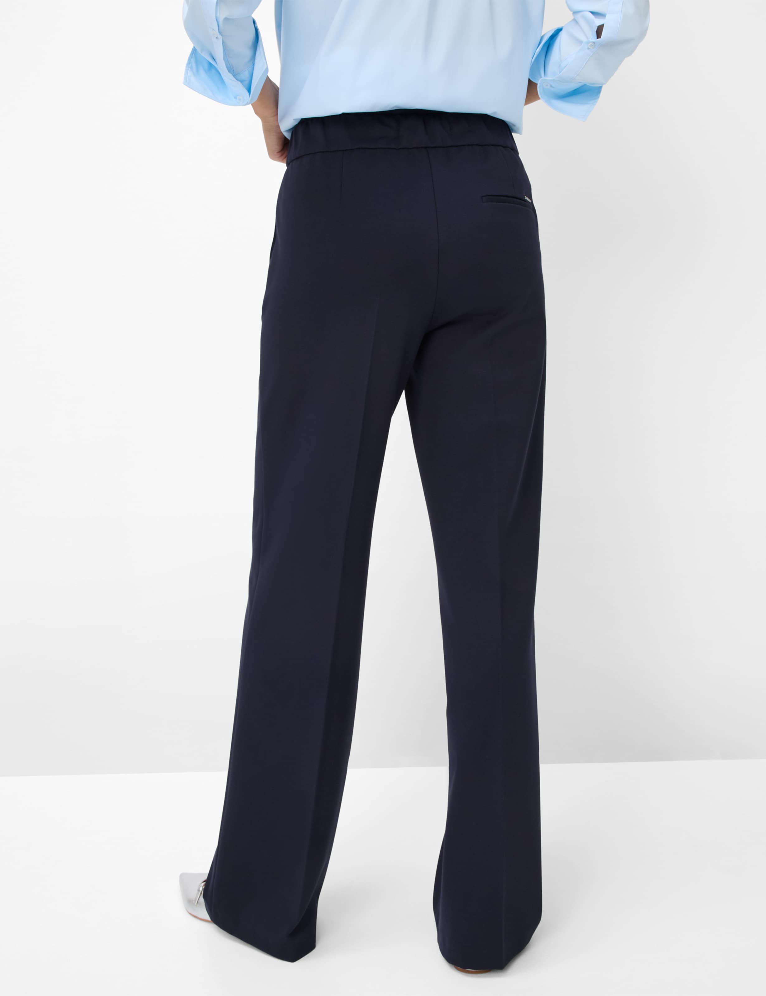 Damen Style MAINE Dunkelblau Wide Leg Model Rueck