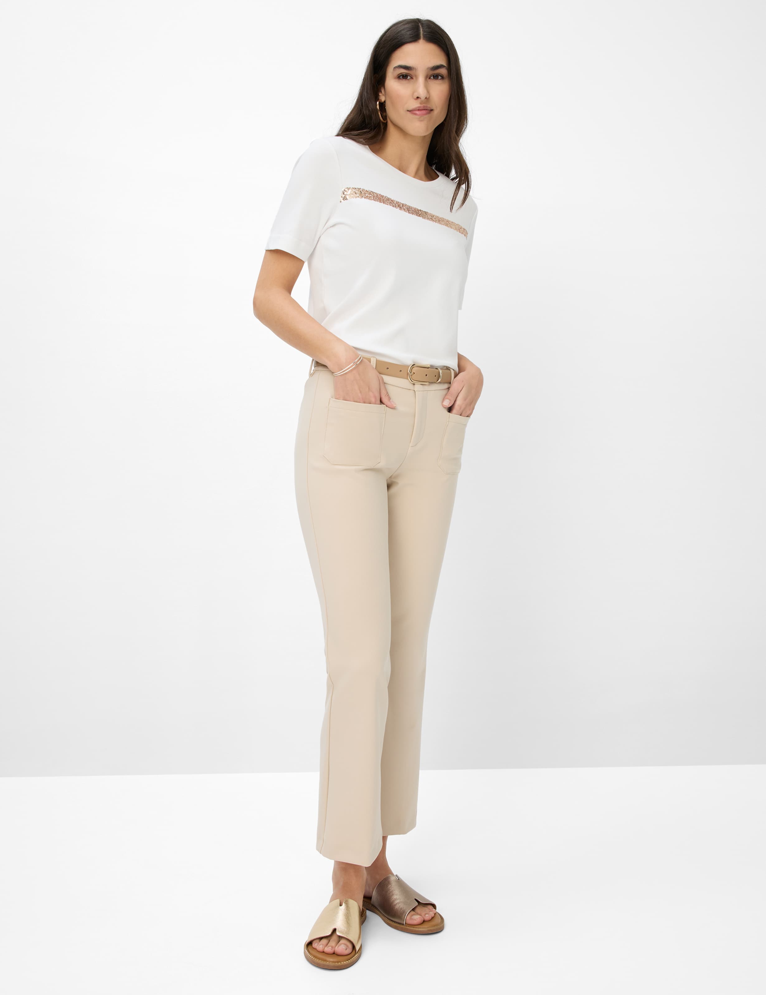 Damen Style SHAKIRA S Beige Slim Fit Model Outfit