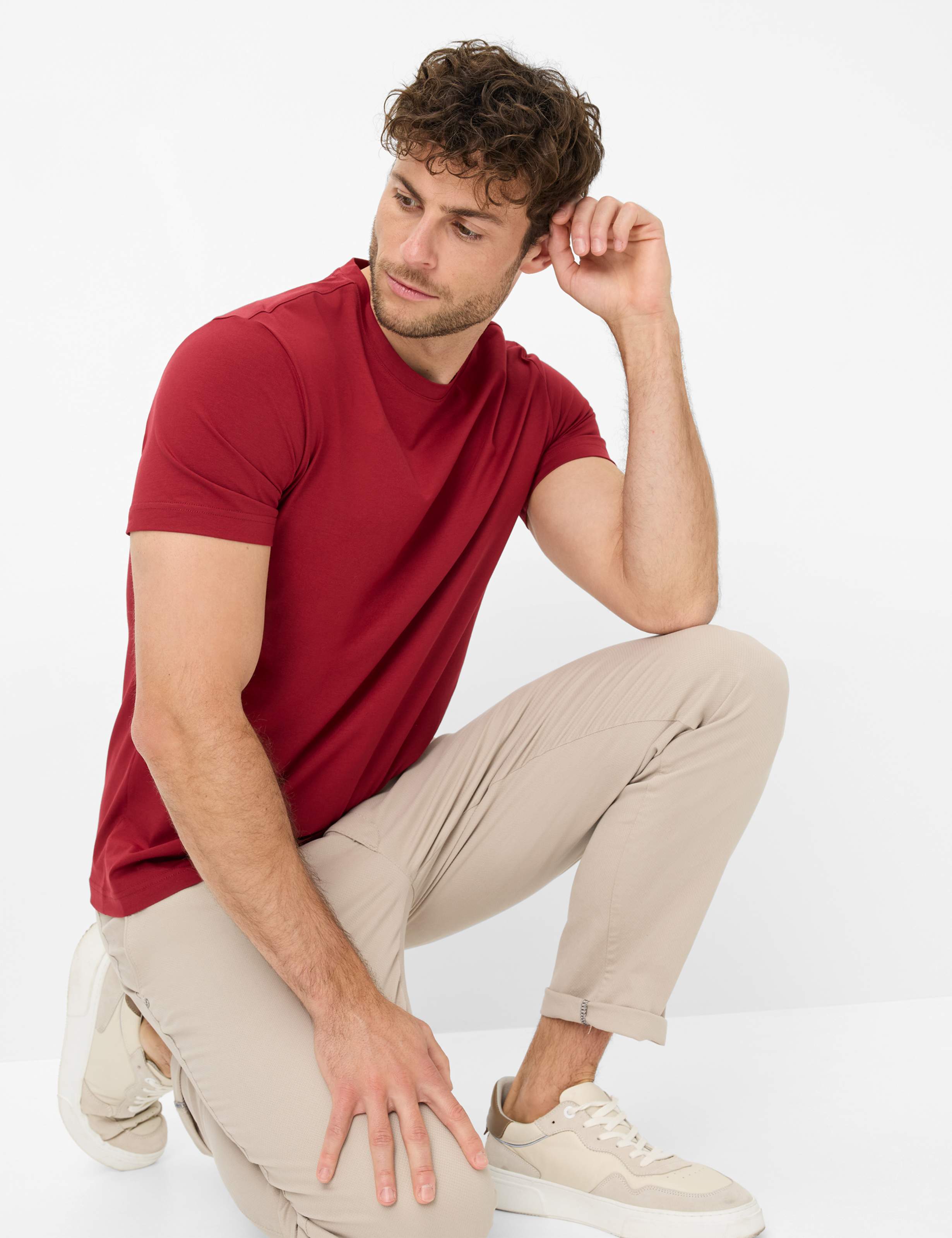 Herren Style TED Dunkelrot  Detail 1