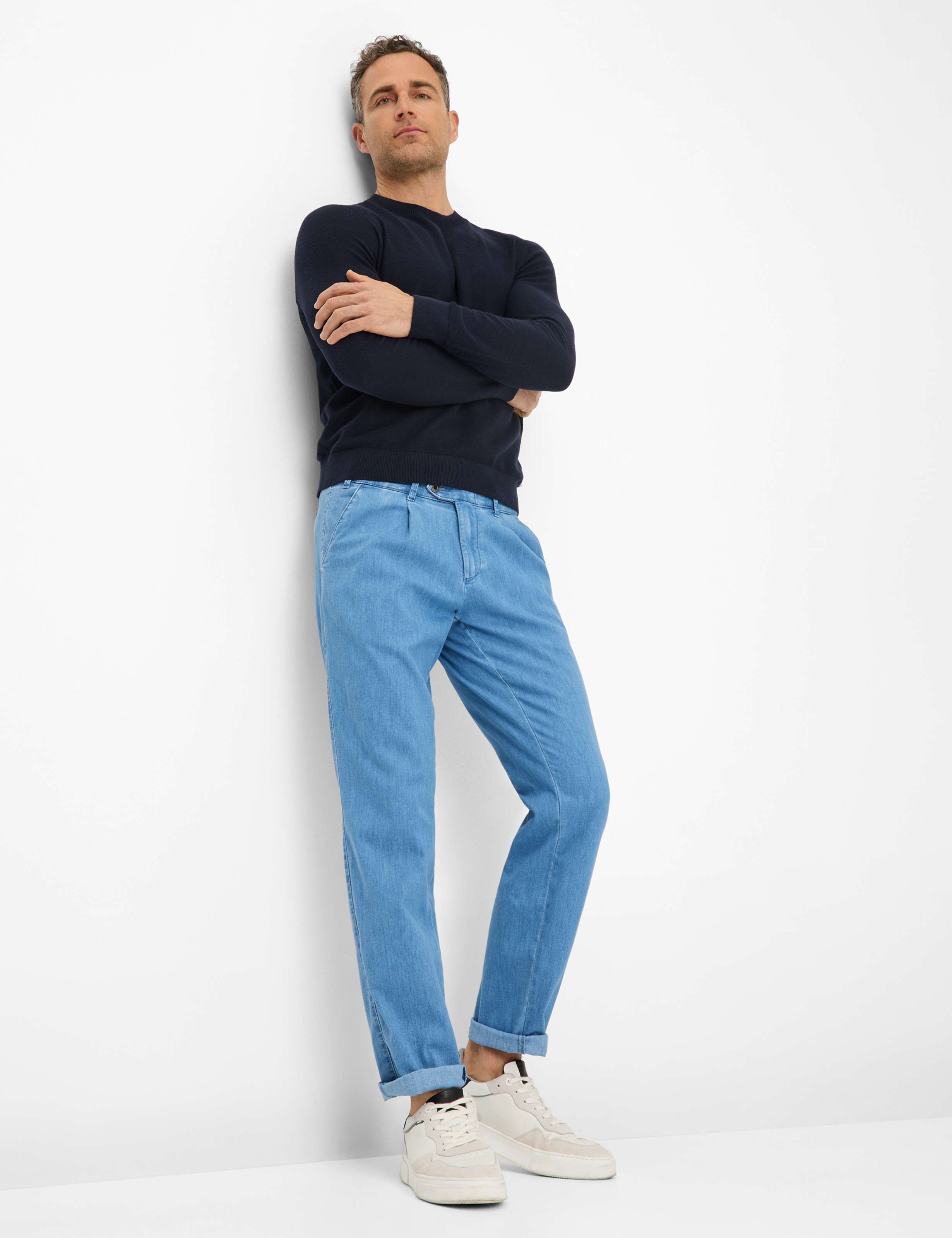 Herre Style LUIS Denim Blå Regular Fit Model Outfit