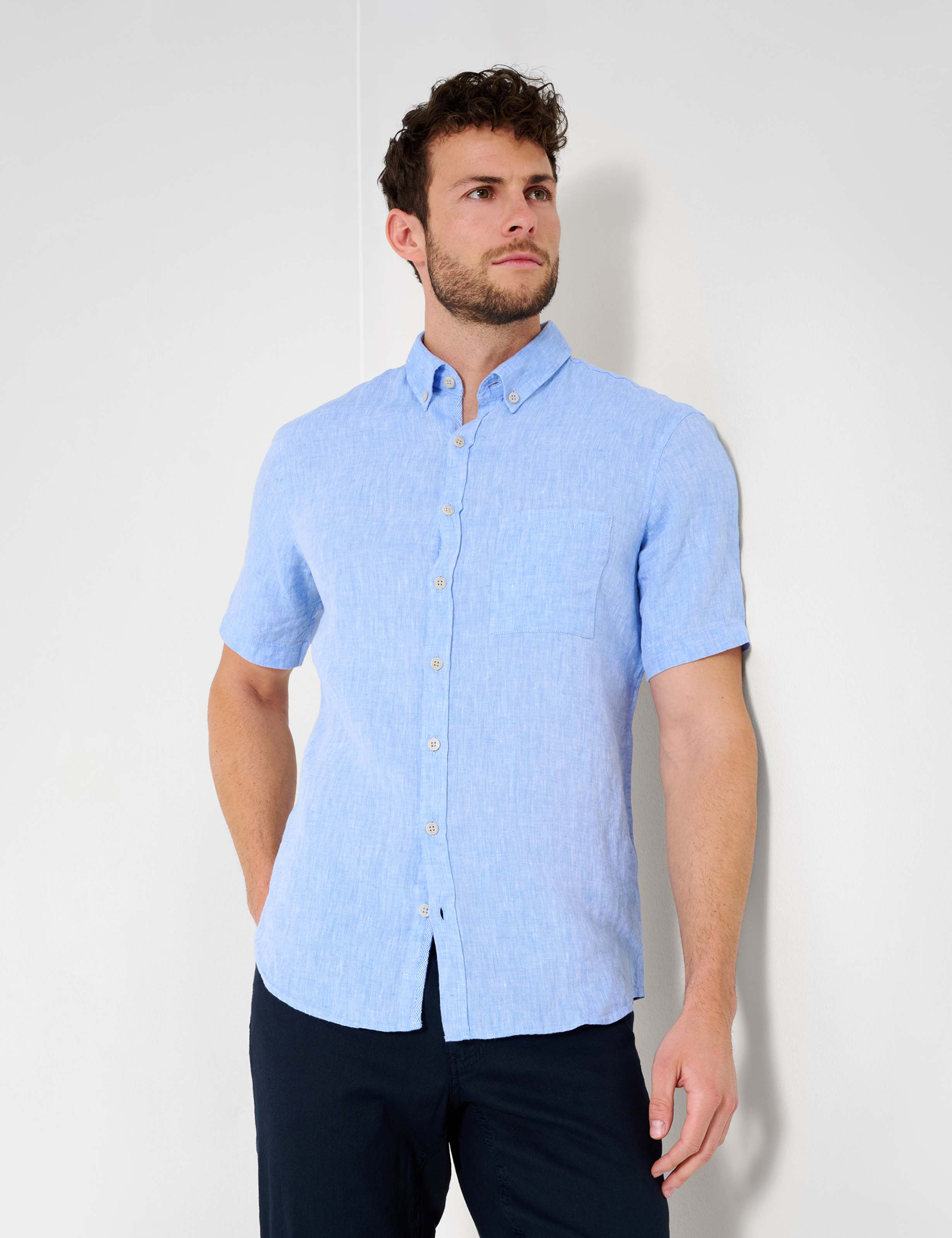 Men Style DAN smooth blue  Model Front