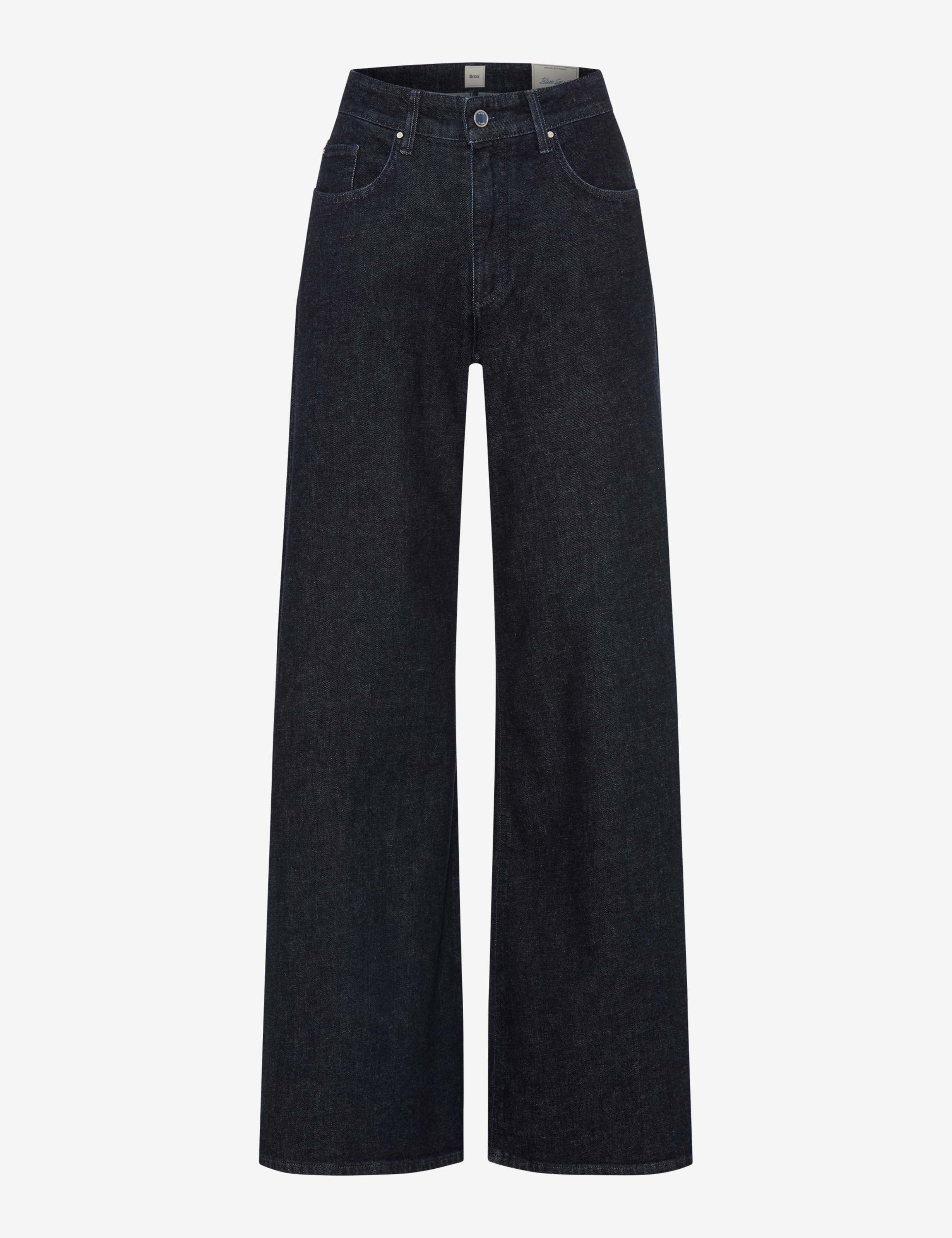 Femme Style MARCH Denim Bleu Foncé Wide Leg Détourage avant