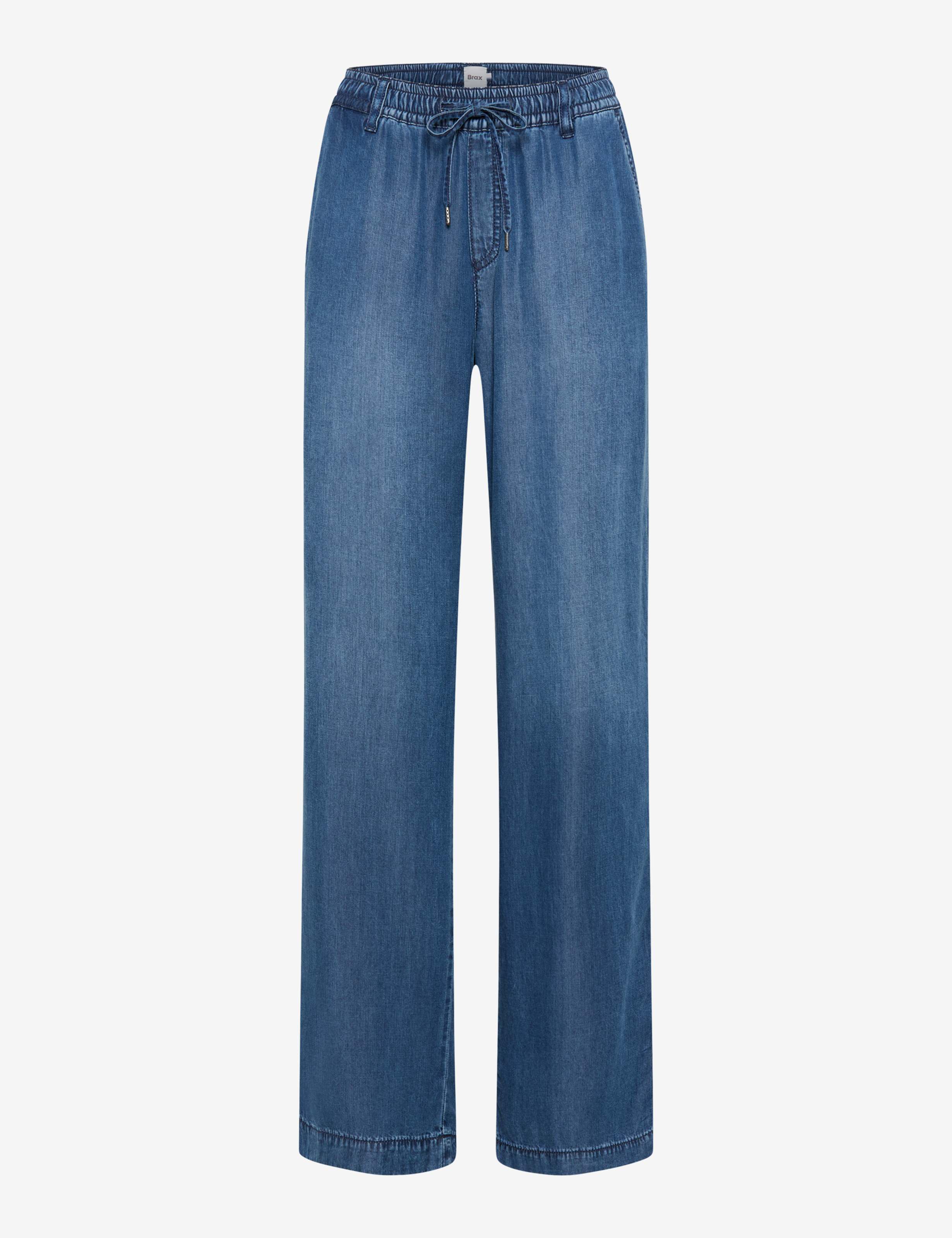 Women Style MAINE Denim Dark Blue Wide Leg Stand-alone front view