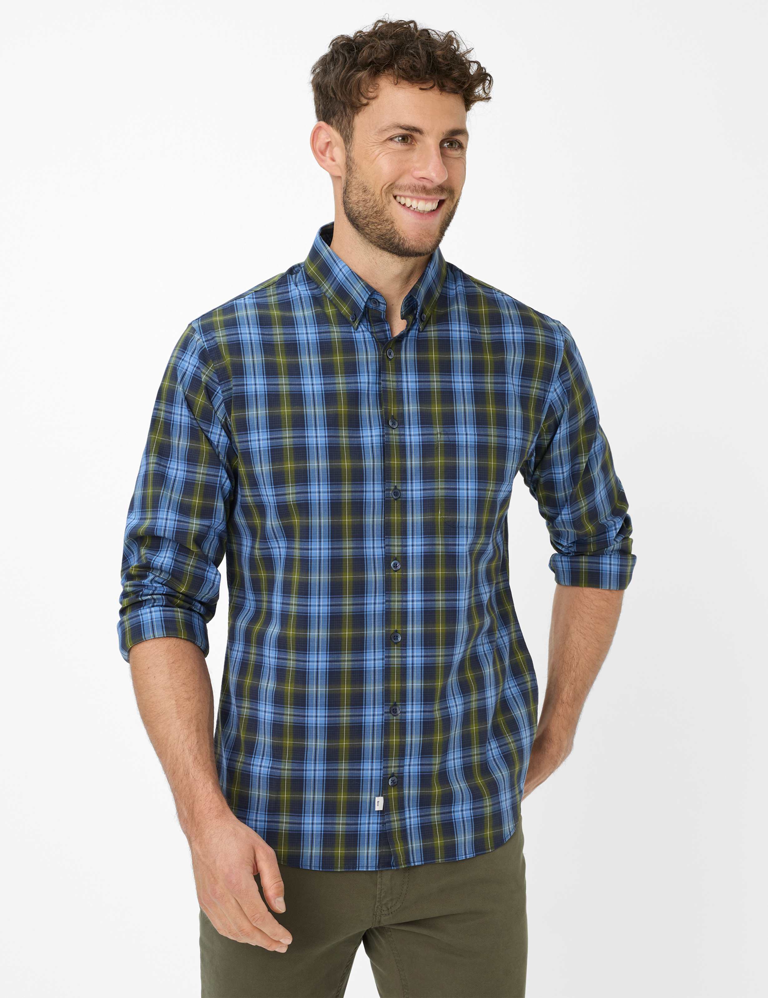 Thumbnail - Brax Herren Hemd Style DANIEL baltic, Blau, Gr. XXXL