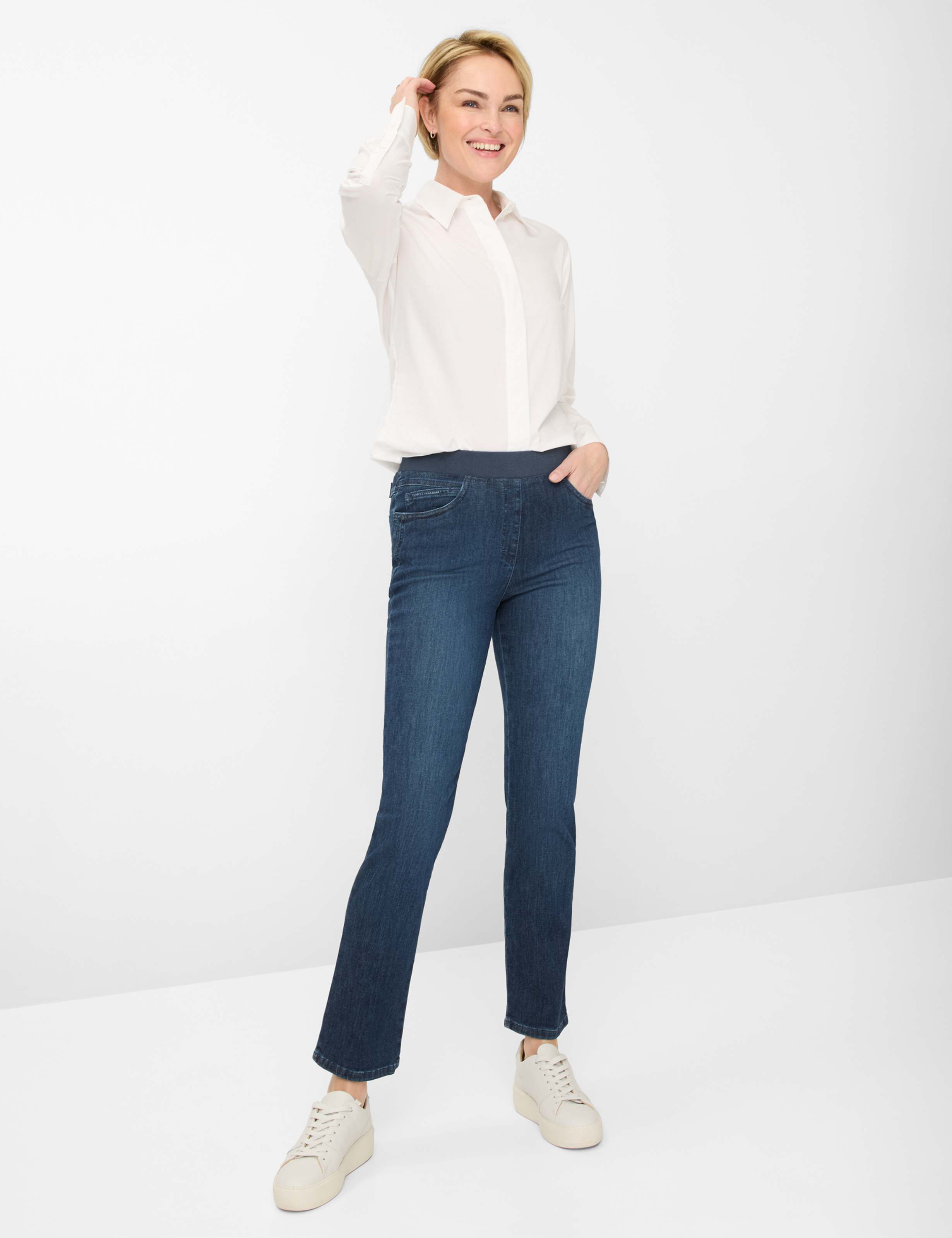 Damen Style PAMINA Denim Blau  Model Outfit