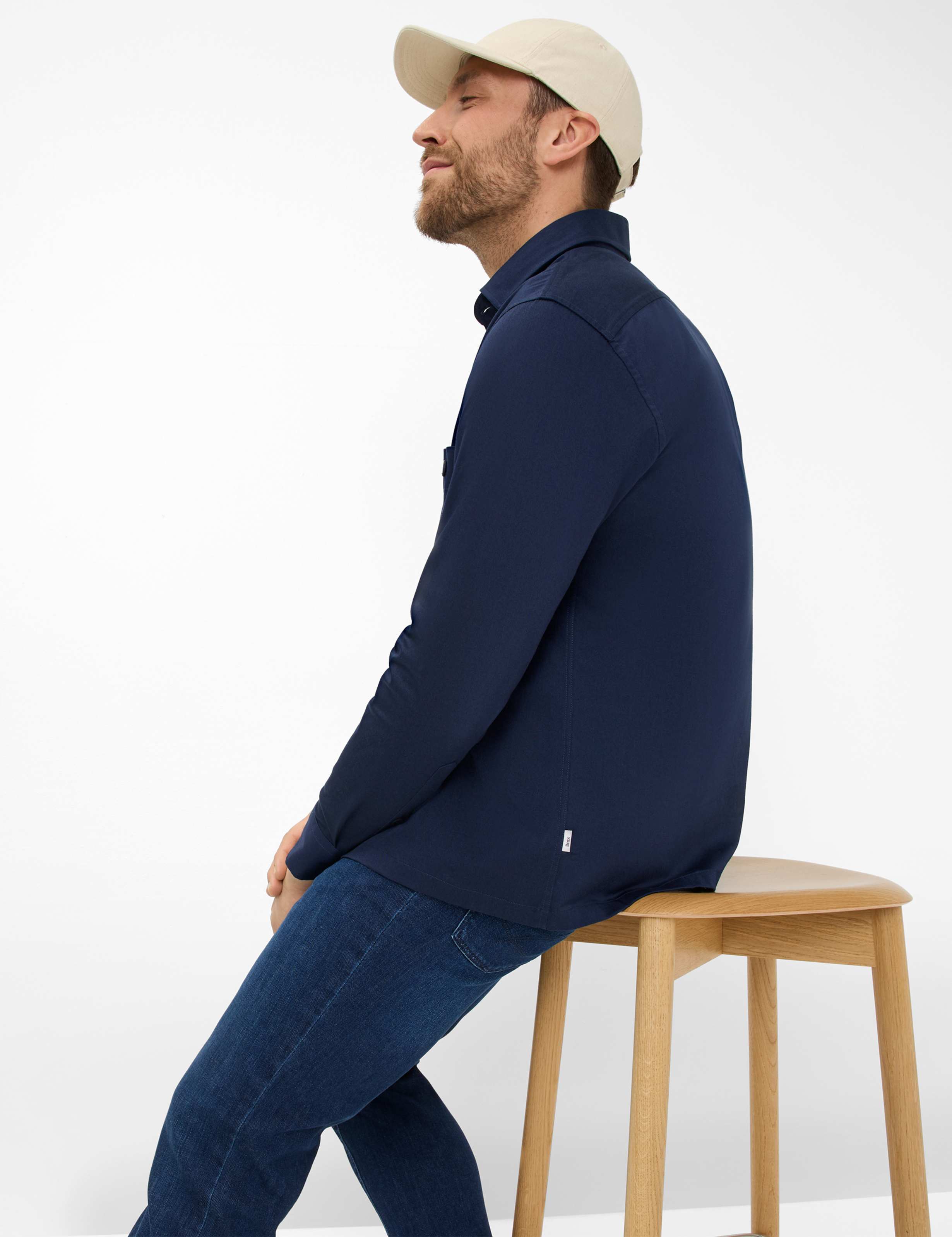 Men Style COOPER Denim Dark Blue Regular Fit Detail 1