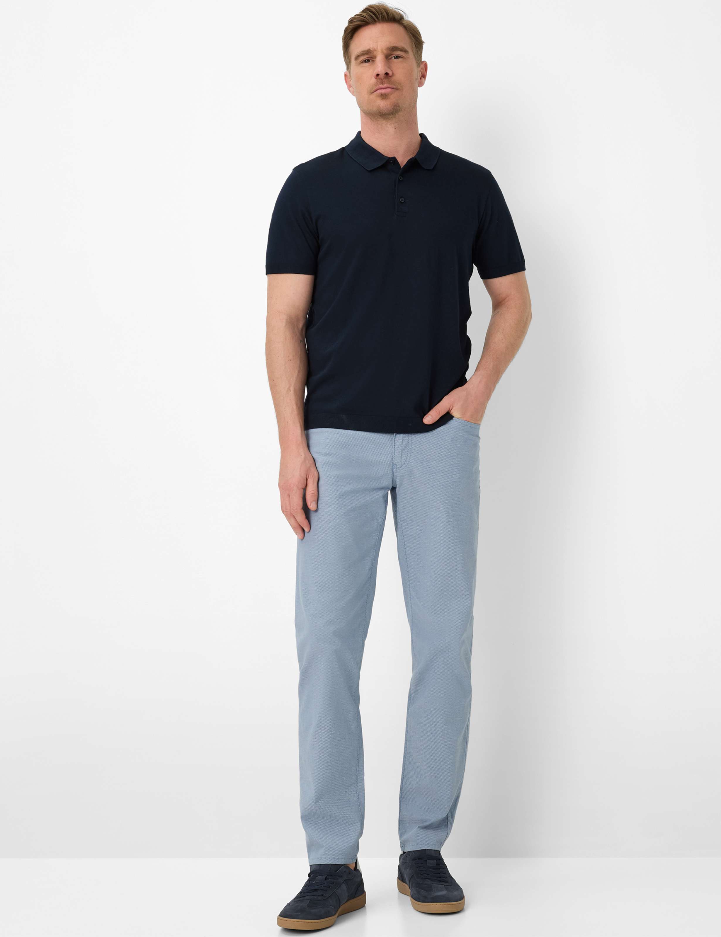 Men Style CADIZ Blue Straight Fit Model Outfit