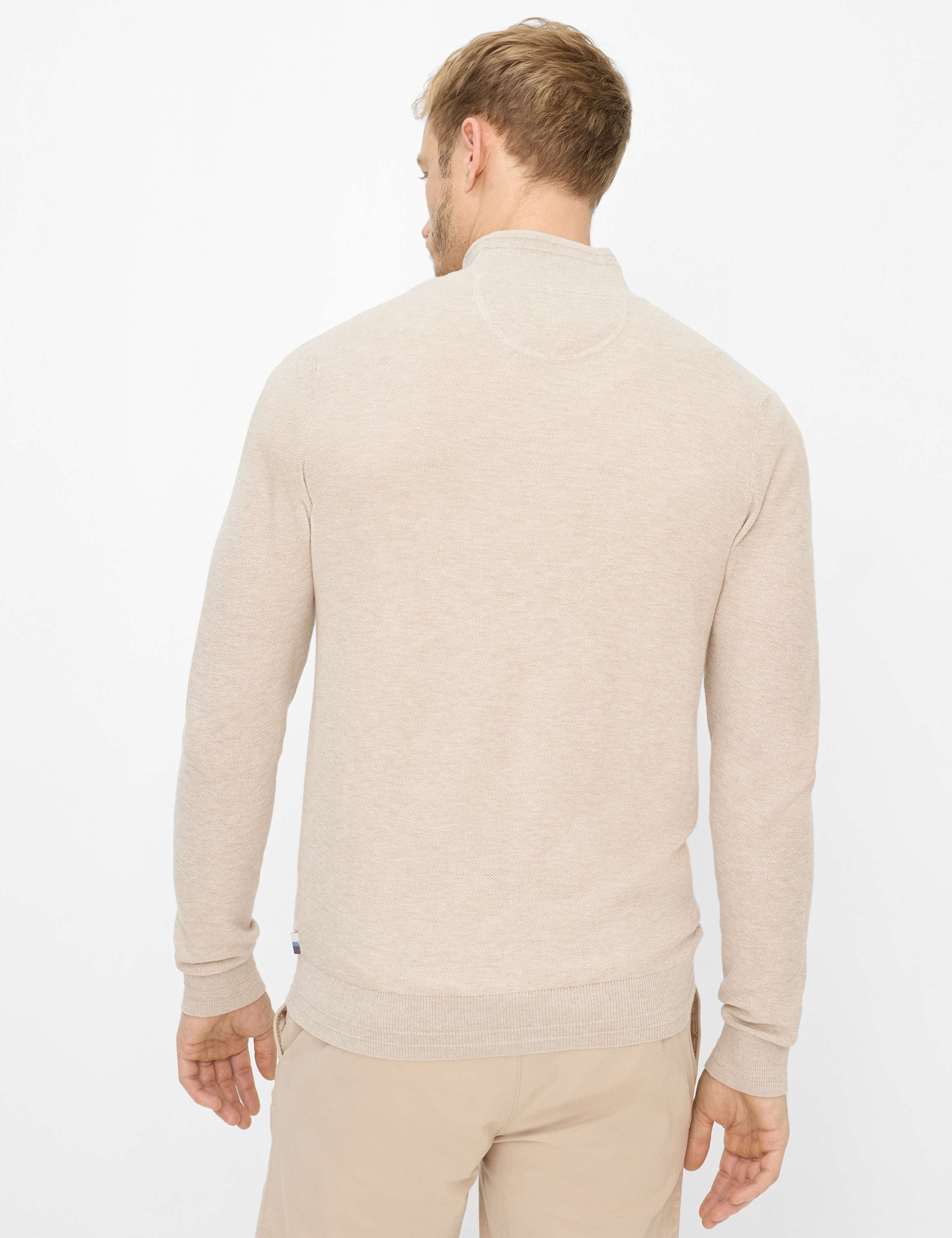 Thumbnail - Brax Herren Strickjacke Style JAKE beach, Beige, Gr. S