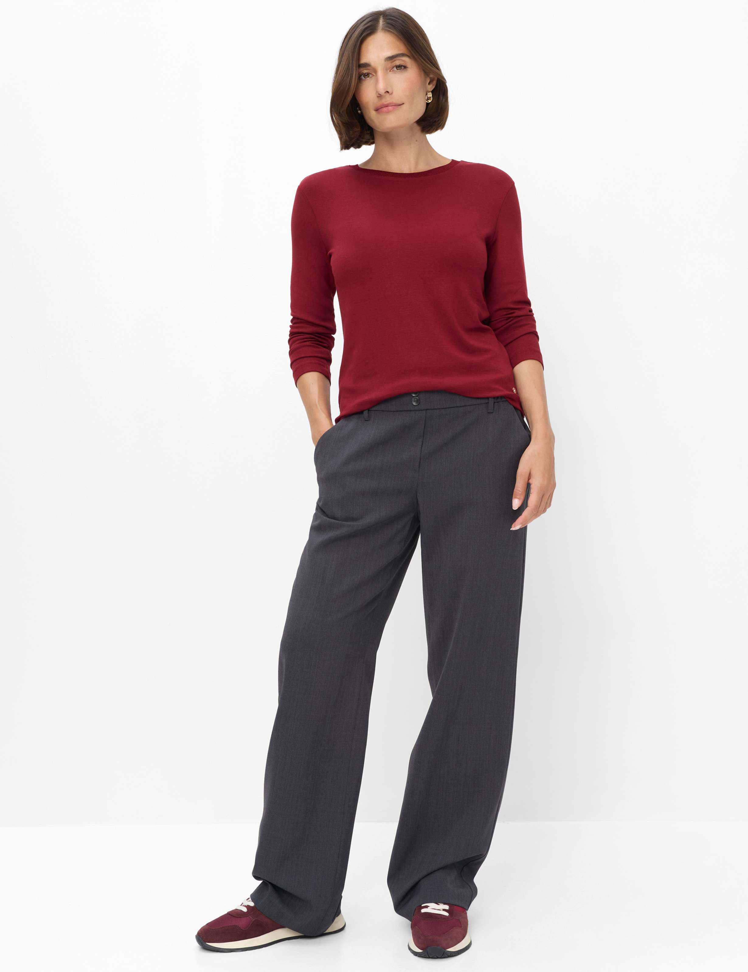Damen Style CARINA L Dunkelrot  Model Outfit