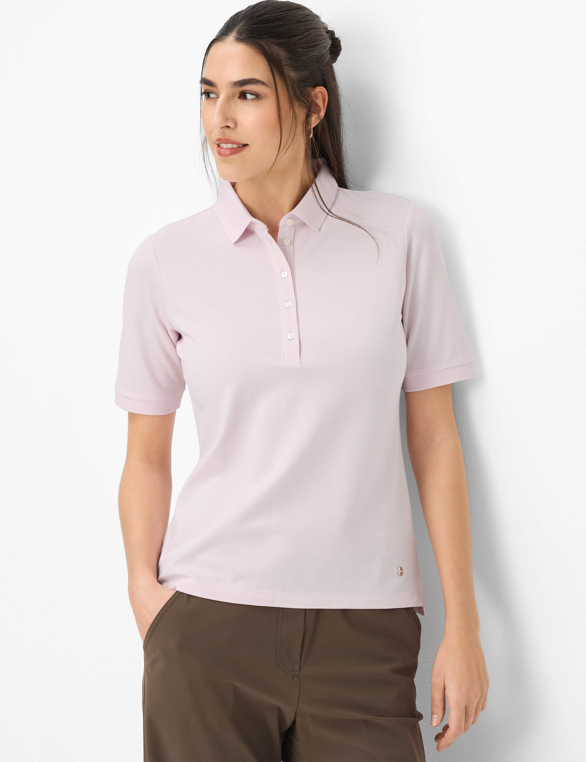 Thumbnail - Brax Damen Polo Style CLEO dusty rose, Rosa, Gr. 40