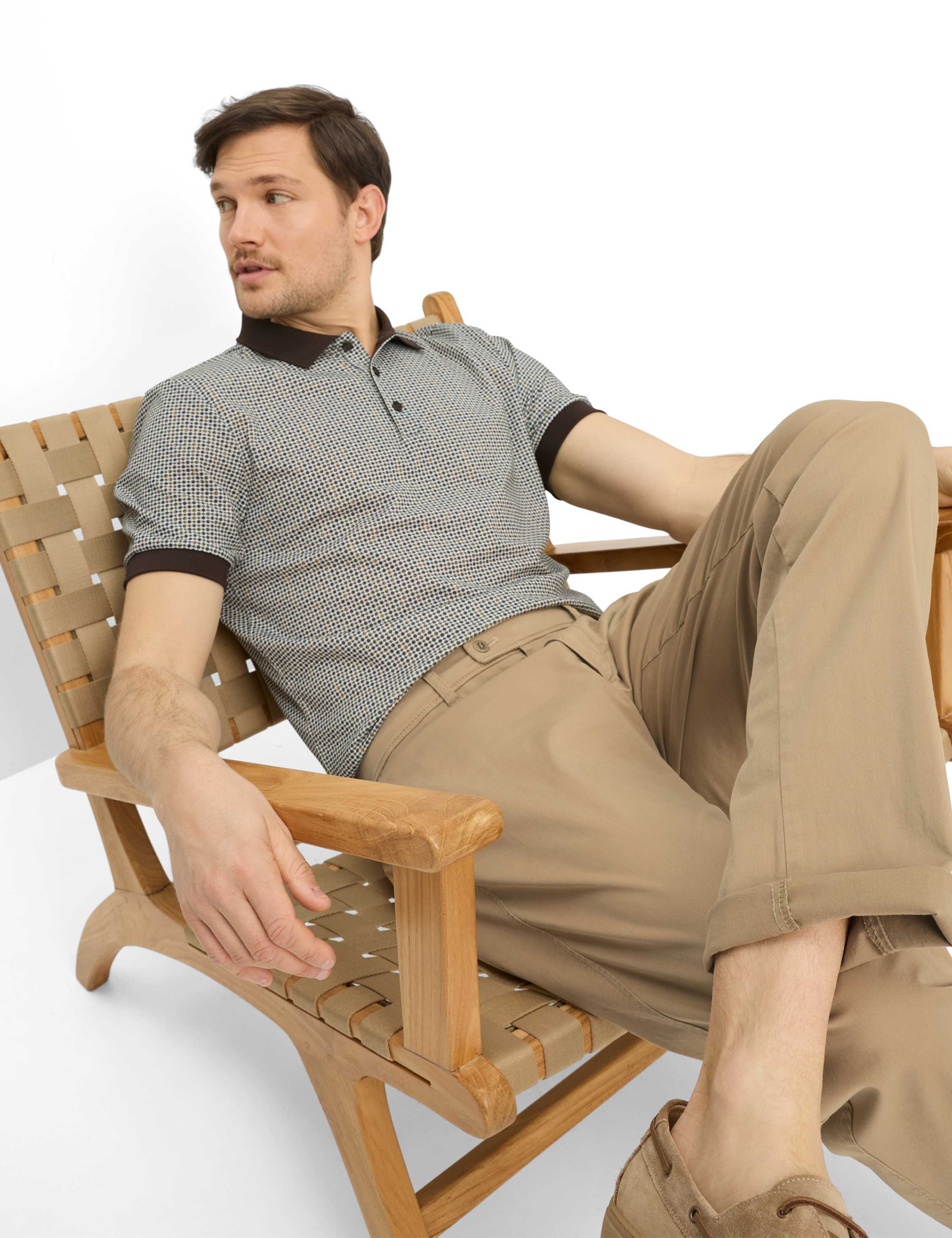 Herre Style EVANS Beige Regular Fit Detalje 1