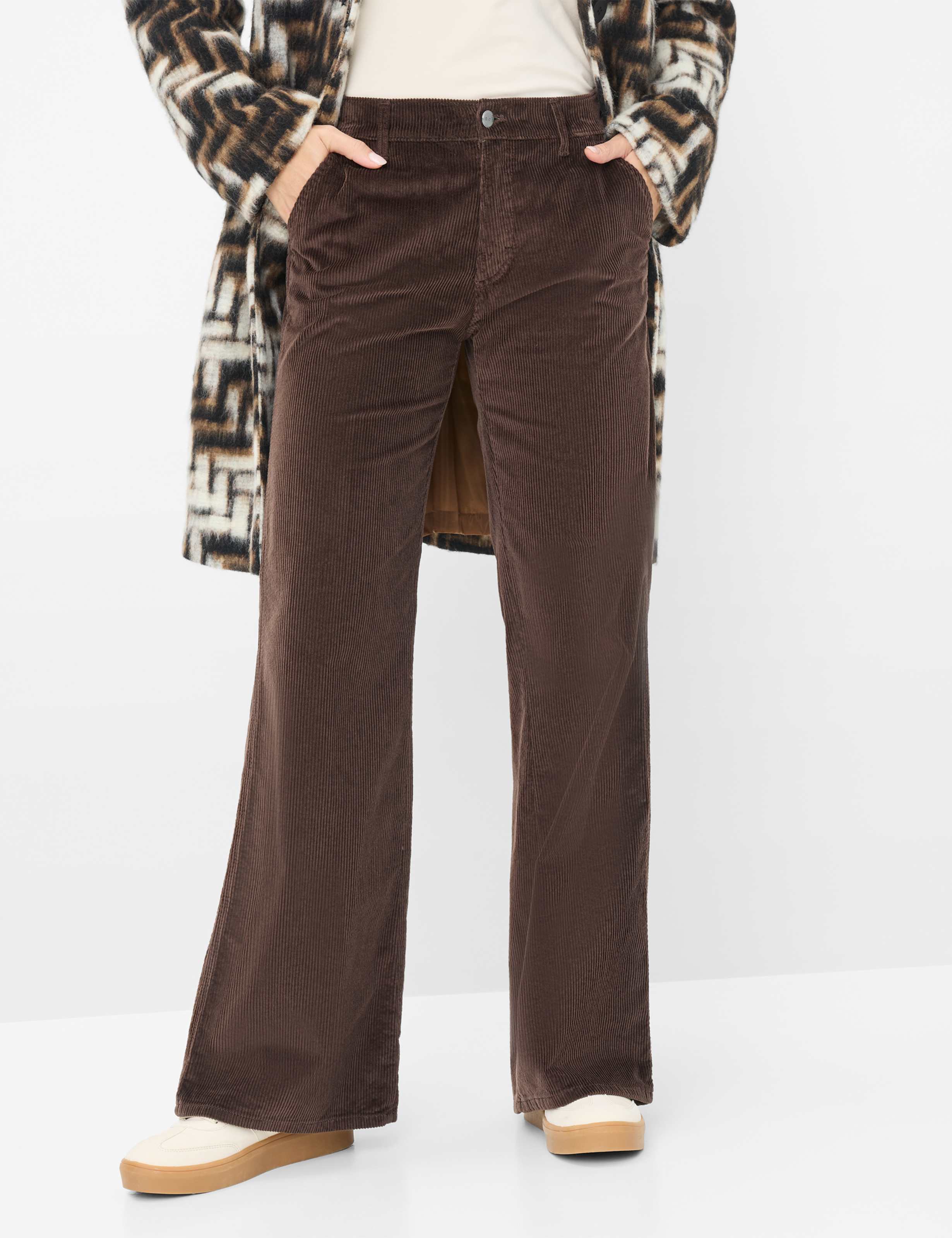 Thumbnail - Brax Damen Cordhose Style MAINE DARK CHOCOLATE, dunkelbraun, Gr. 48L