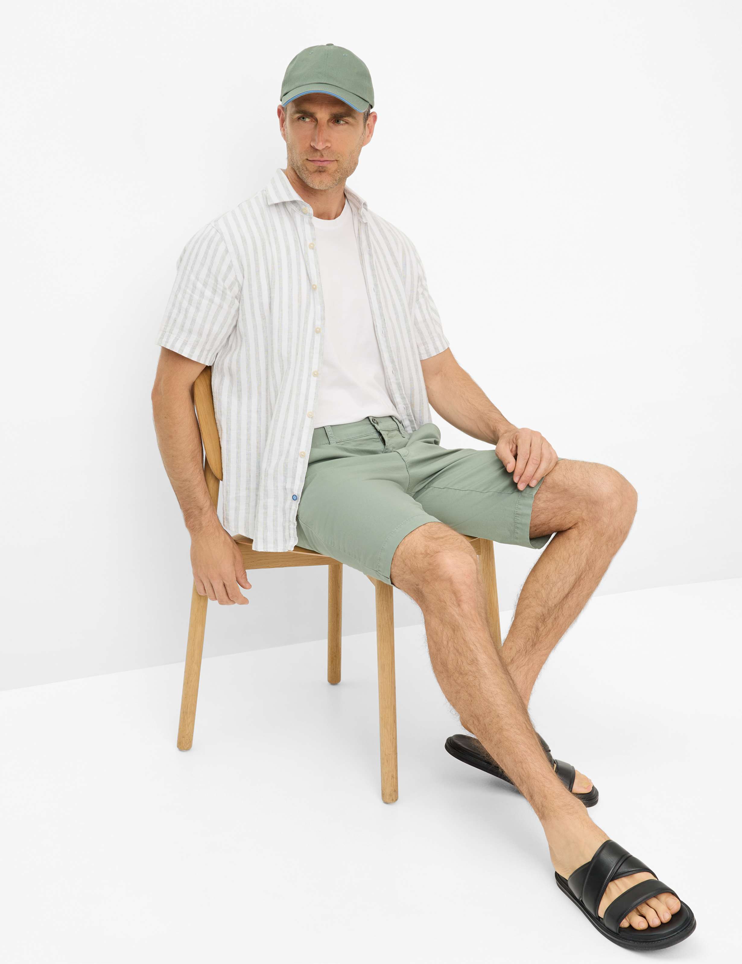 Herren Style BURT Hellgrün Regular Fit Detail 1