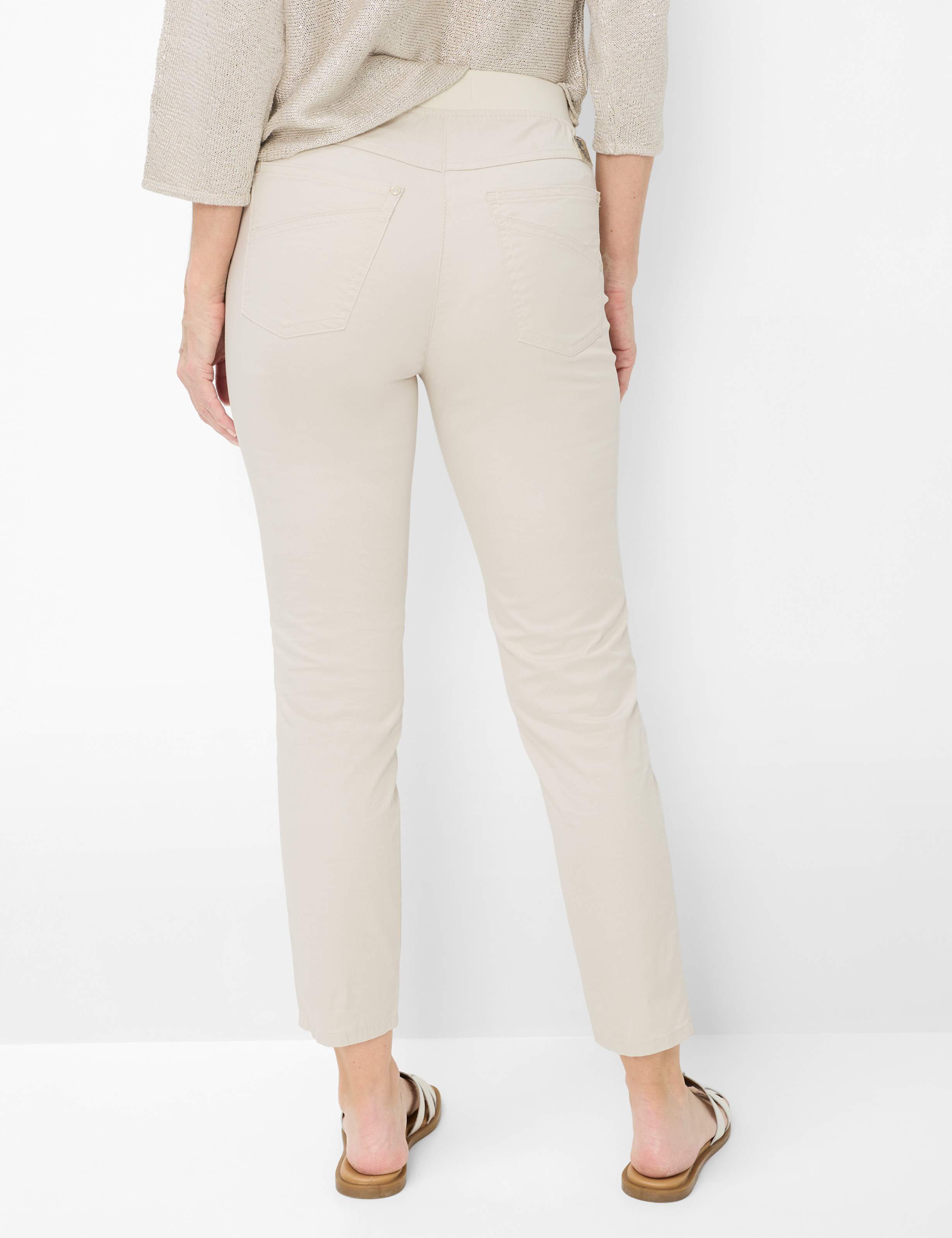 Thumbnail - Raphaela by Brax Damen Five-Pocket-Hose Style PAMINA 6/8 LINEN, hellbeige, Gr. 48