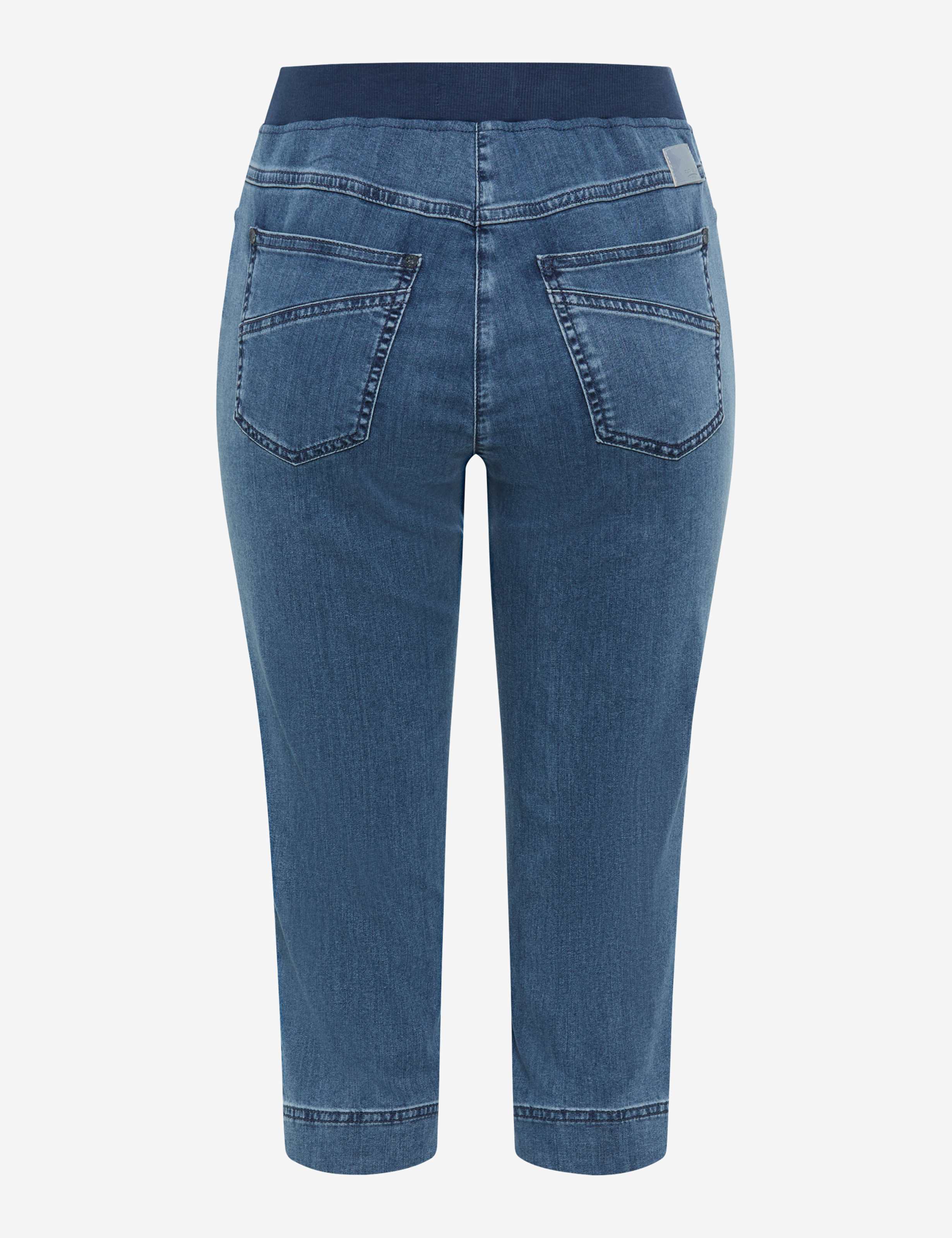 Femme Style PAMINA CAPRI Denim Bleu Slim Fit Détourage arrière