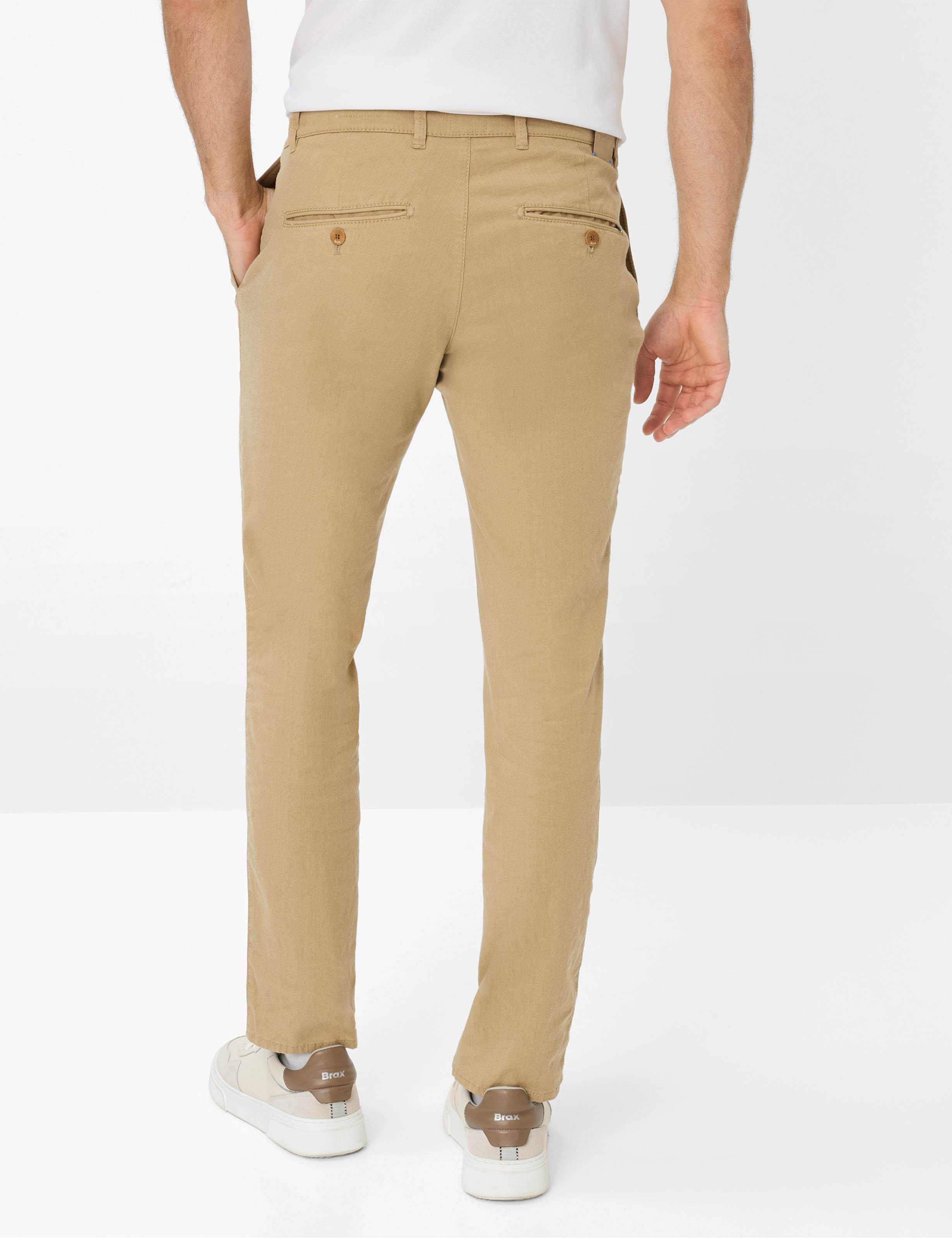 Herren Style FABIO IN Beige Modern Fit Model Rueck
