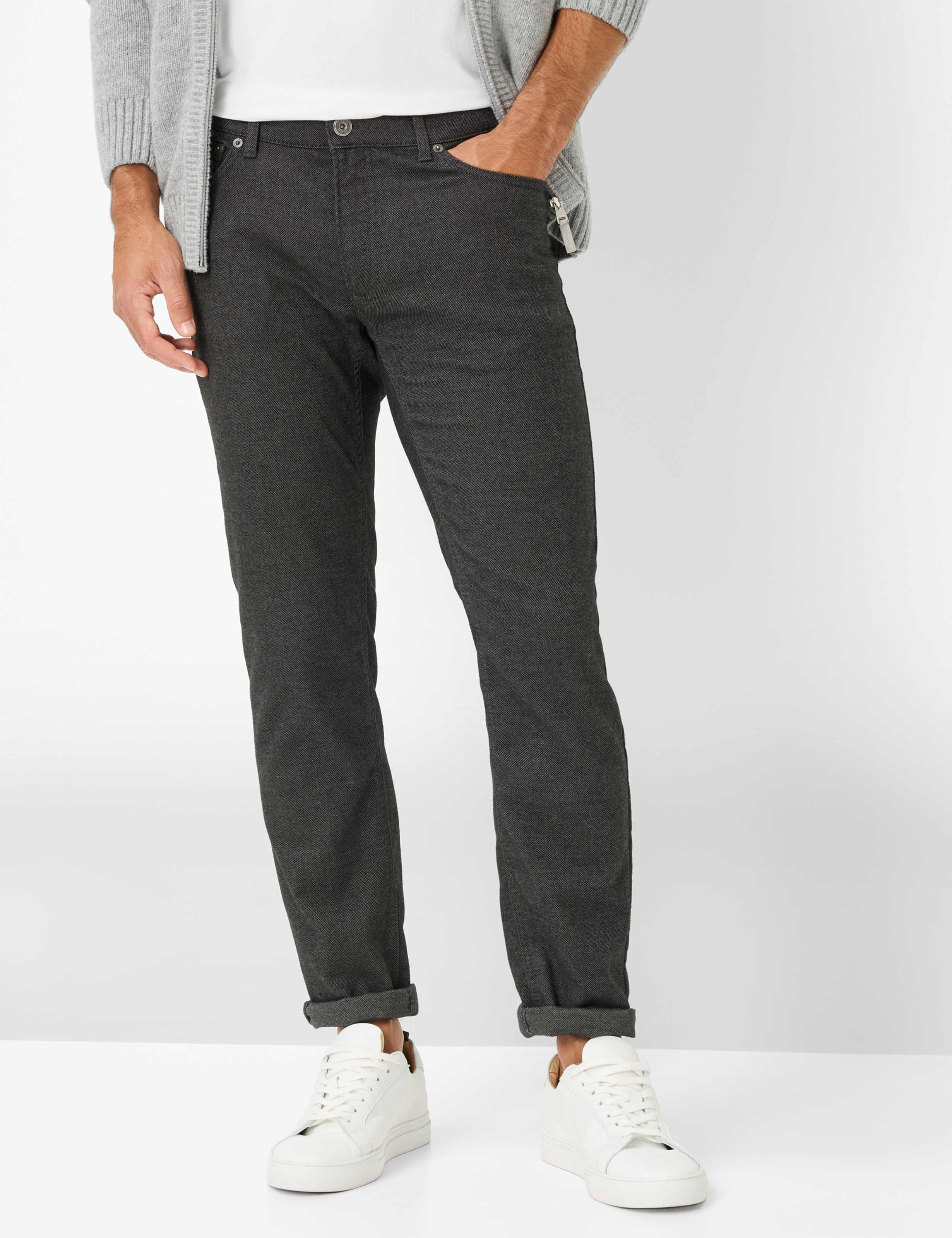 Heren Style CHUCK Mediumgrijs Modern Fit Model voorkant