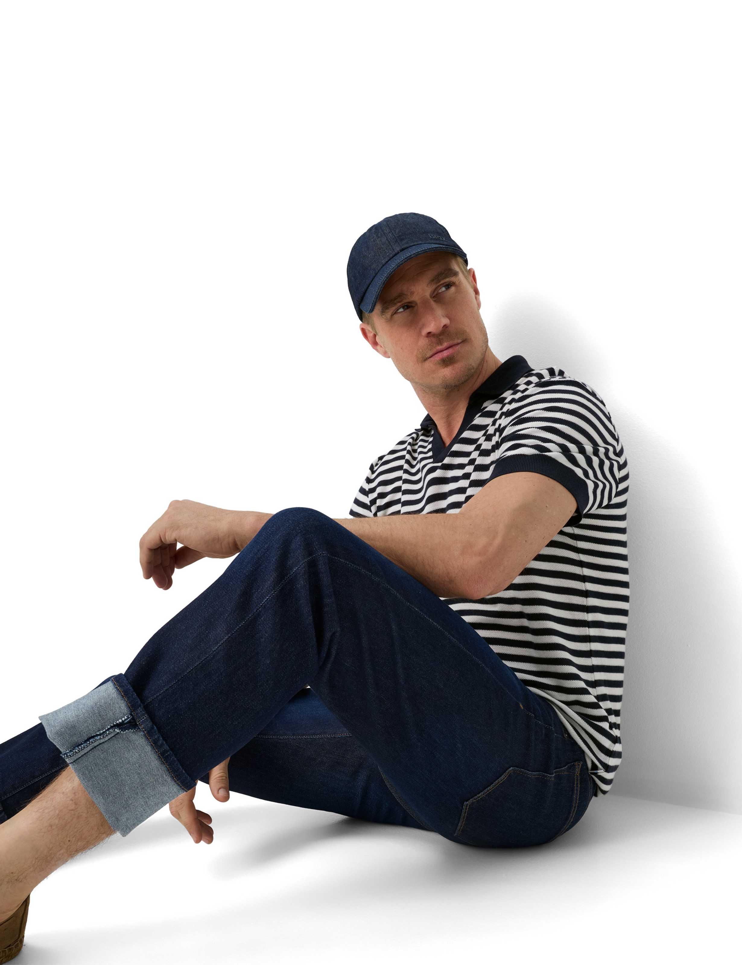 Men Style CLINT Denim Dark Blue Straight Fit Detail 1