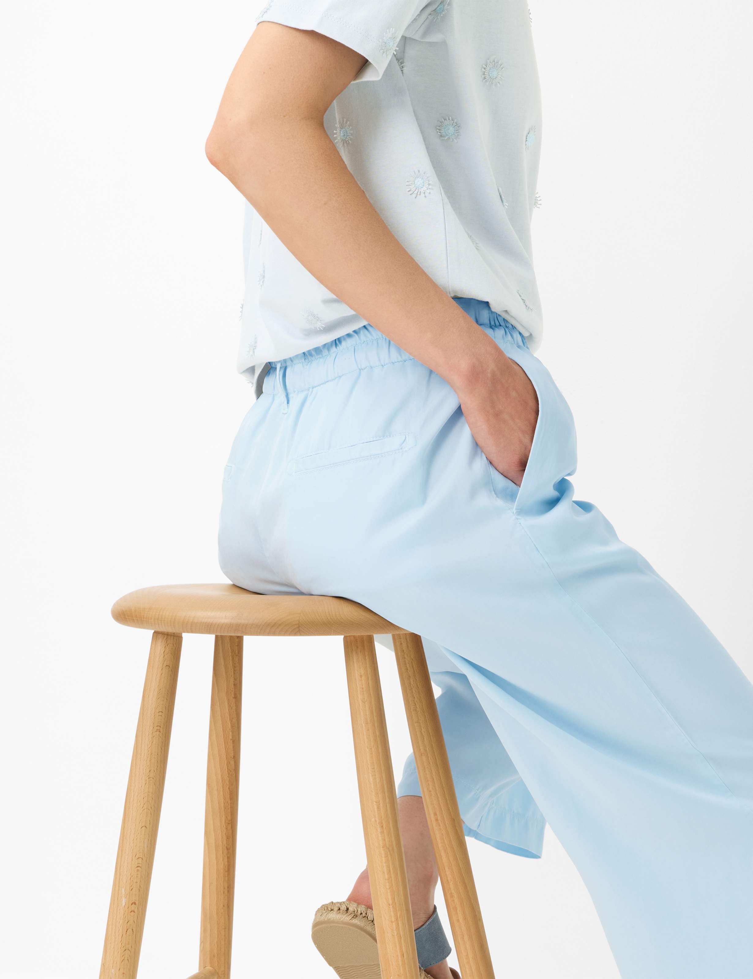 Damen Style MAINE S Hellblau Wide Leg Detail 1