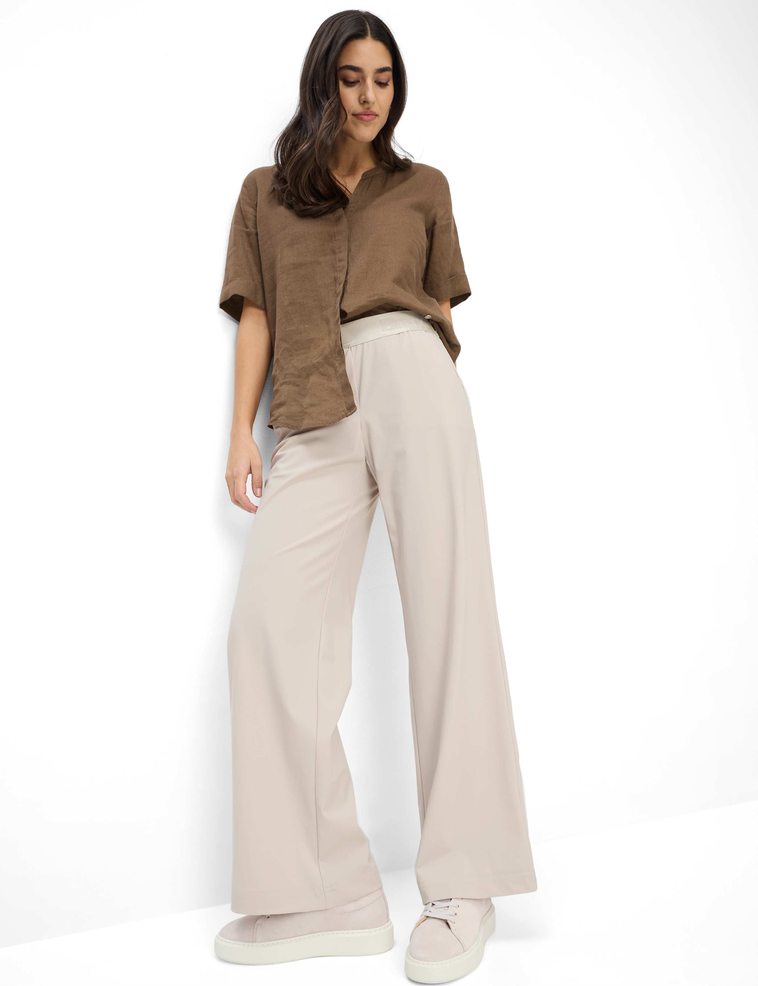 Dame Style MAINE Lysbrun Wide Leg Model Outfit