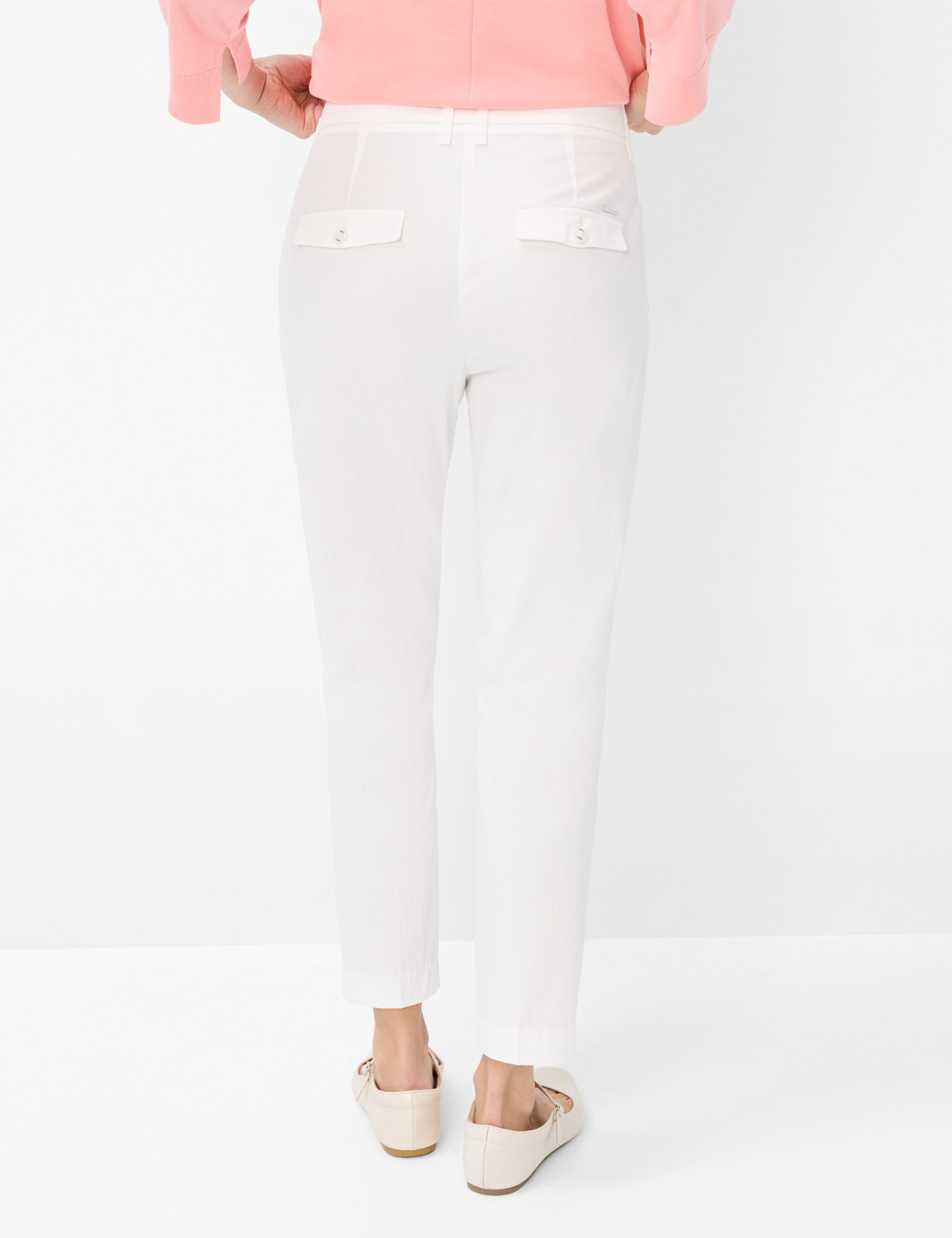 Femme Style MARA S Blanc Crème Regular Fit Dos mannequin