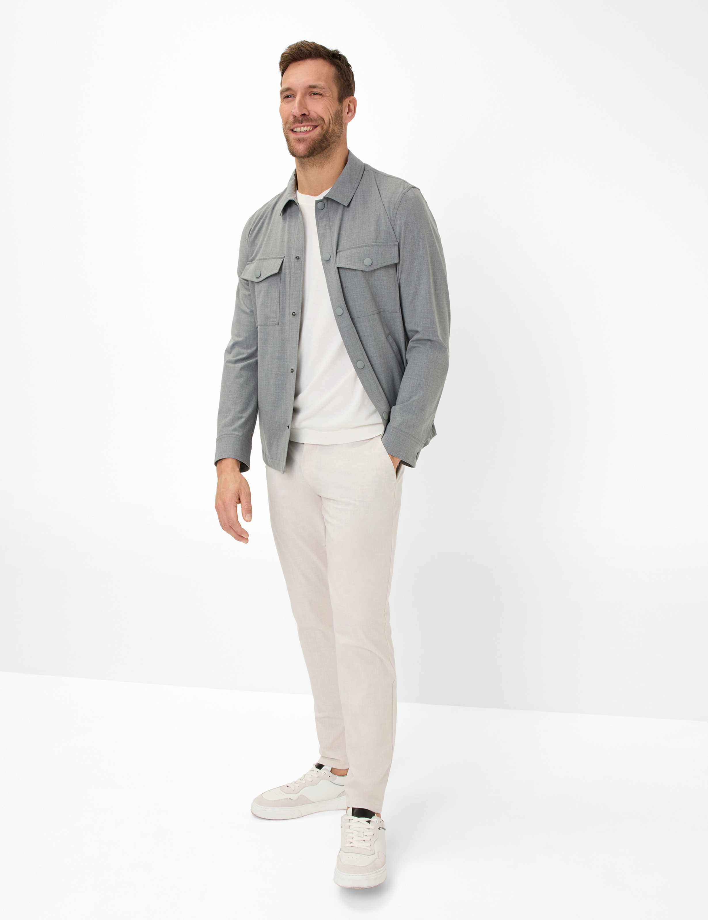 Men Style TREVOR Cream White  Model Outfit