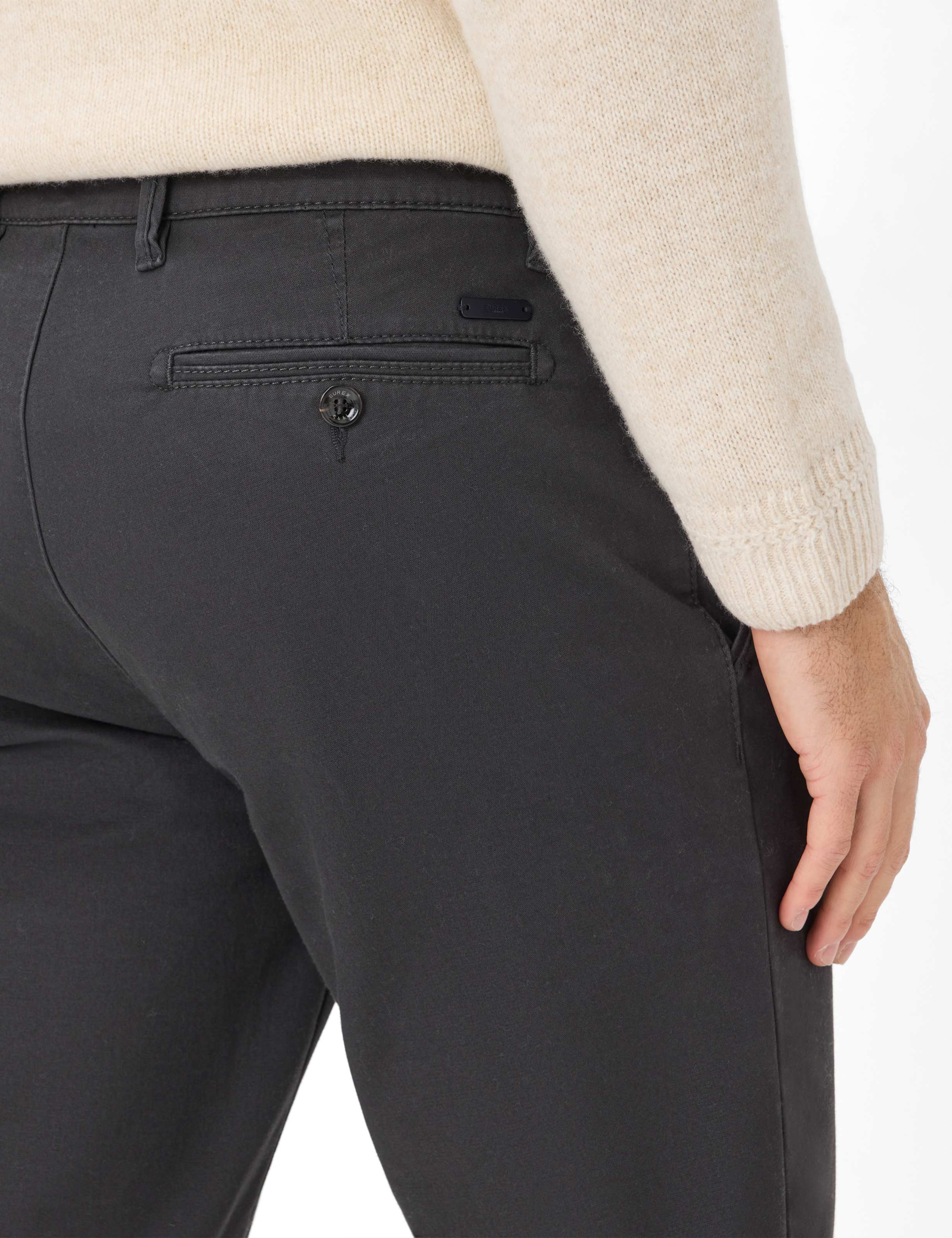 Herren Style JIM TT Grau Regular Fit Detail 2