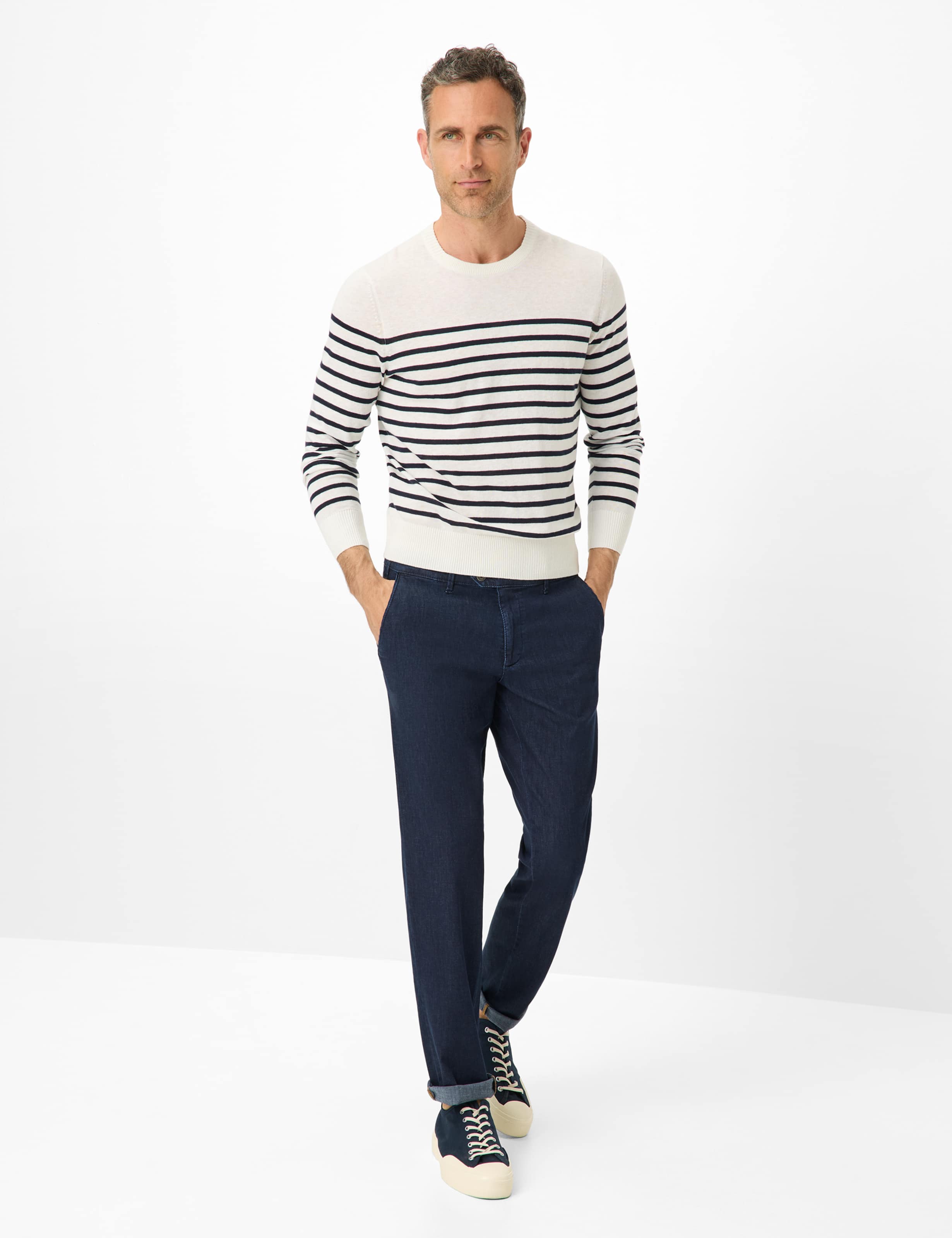 Men Style JIM Denim Dark Blue Regular Fit Model Outfit
