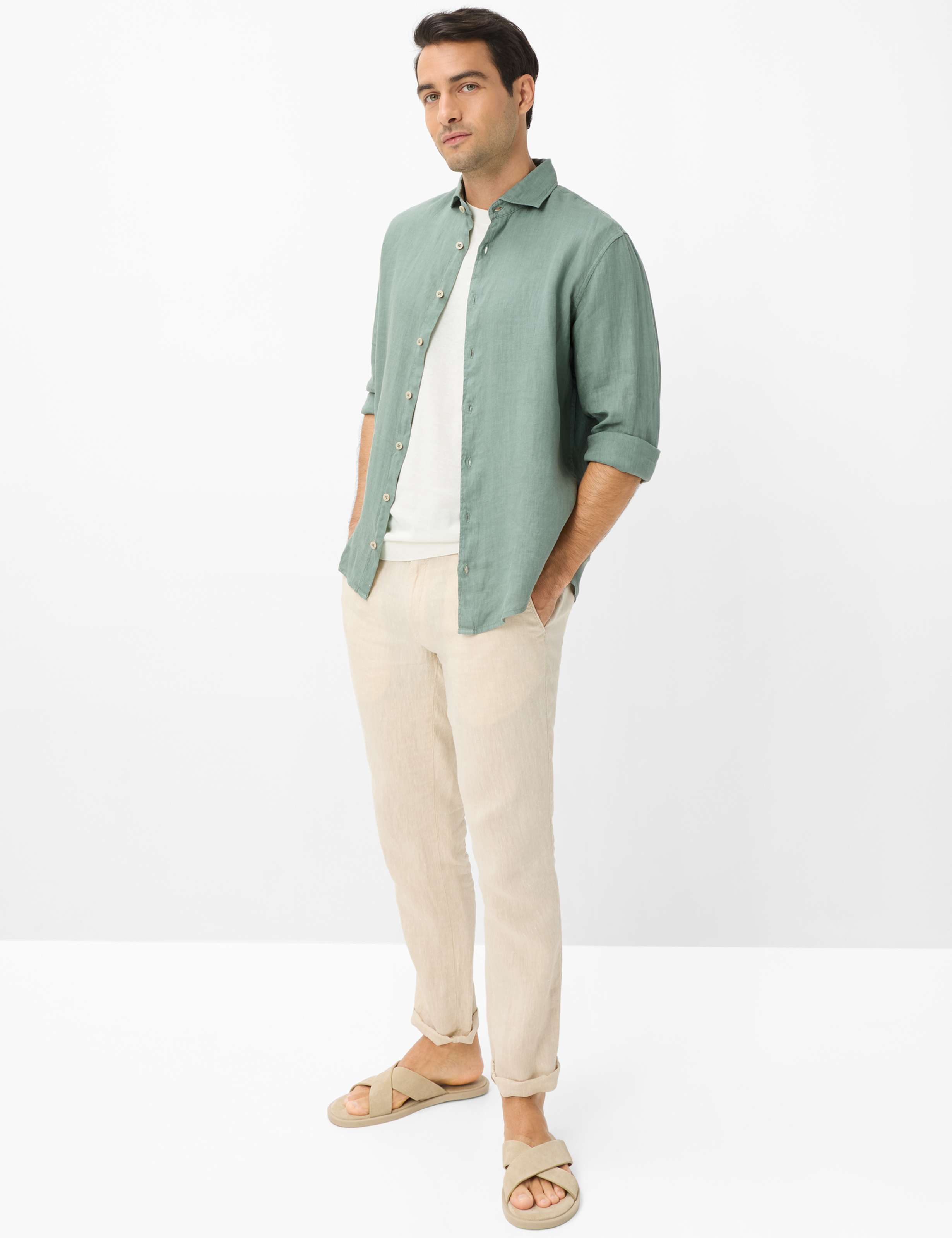 Heren Style HAROLD Groen  Model outfit