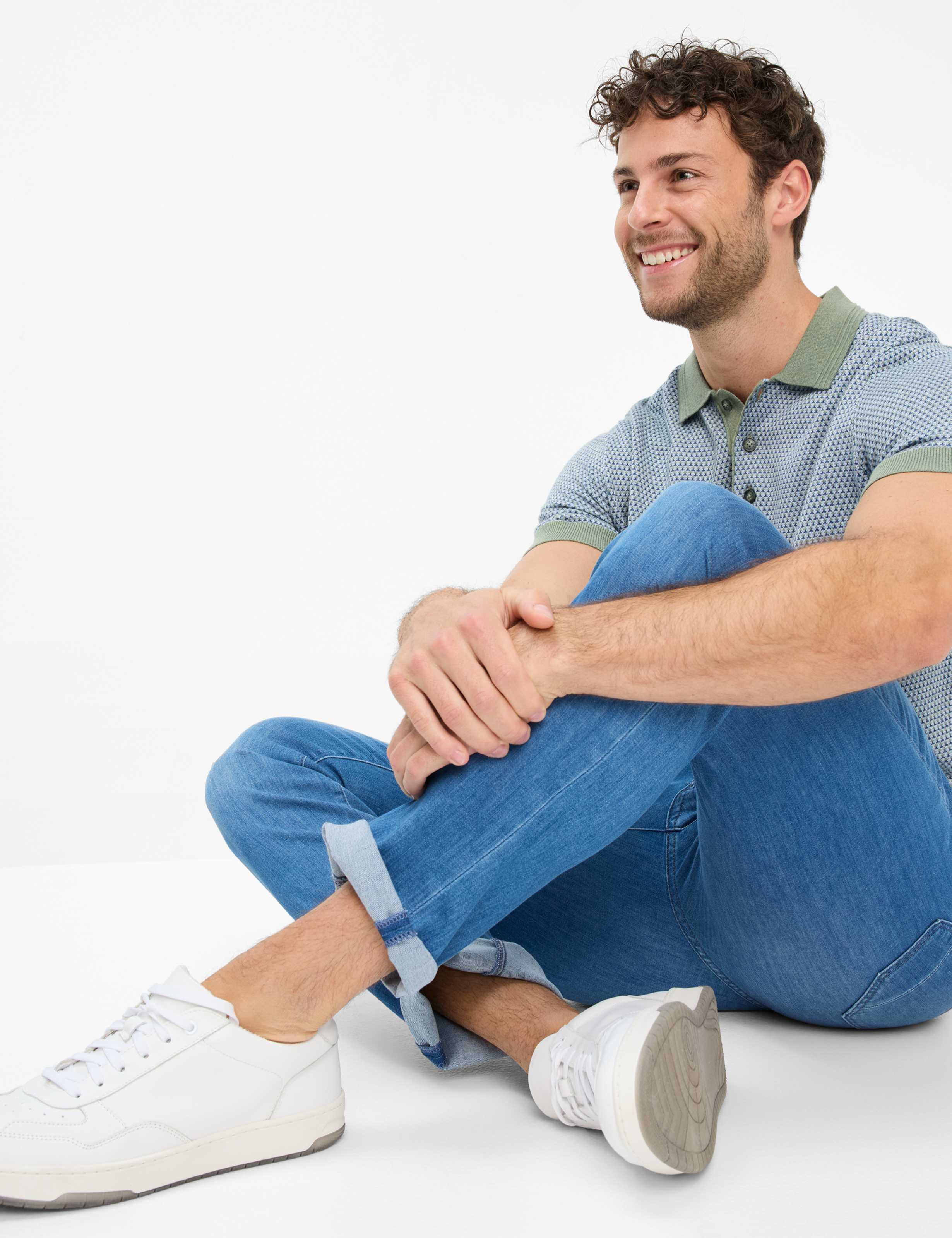 Heren Style CHUCK Denim Blauw Modern Fit Detail 1