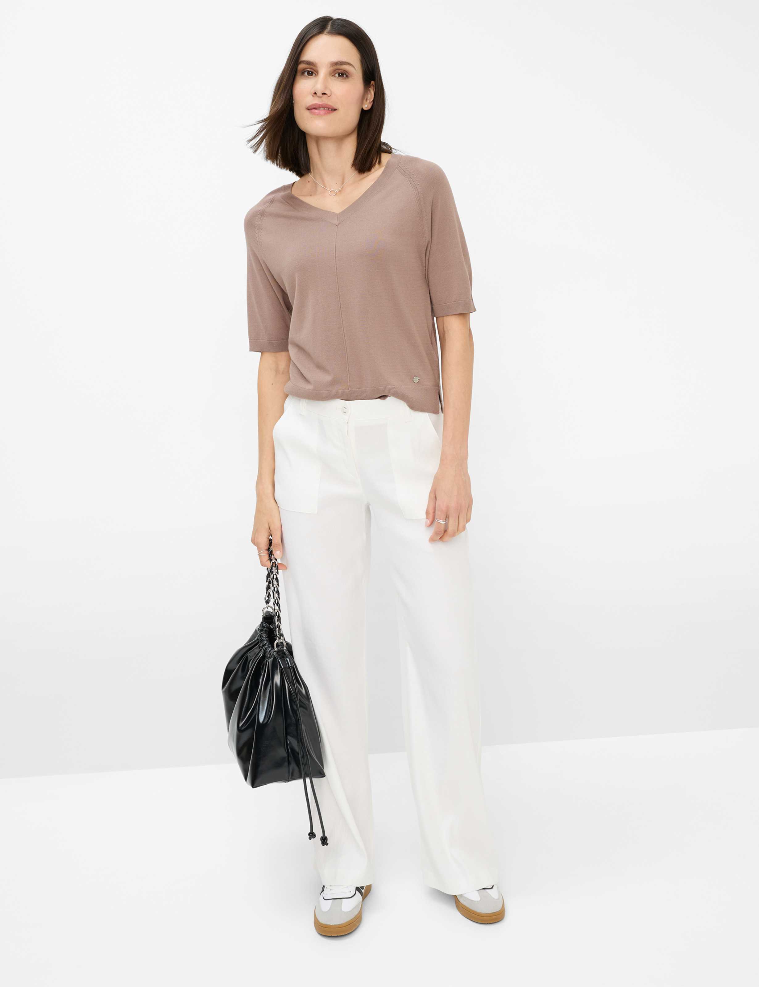 Damen Style MAINE Weiß Wide Leg Model Outfit