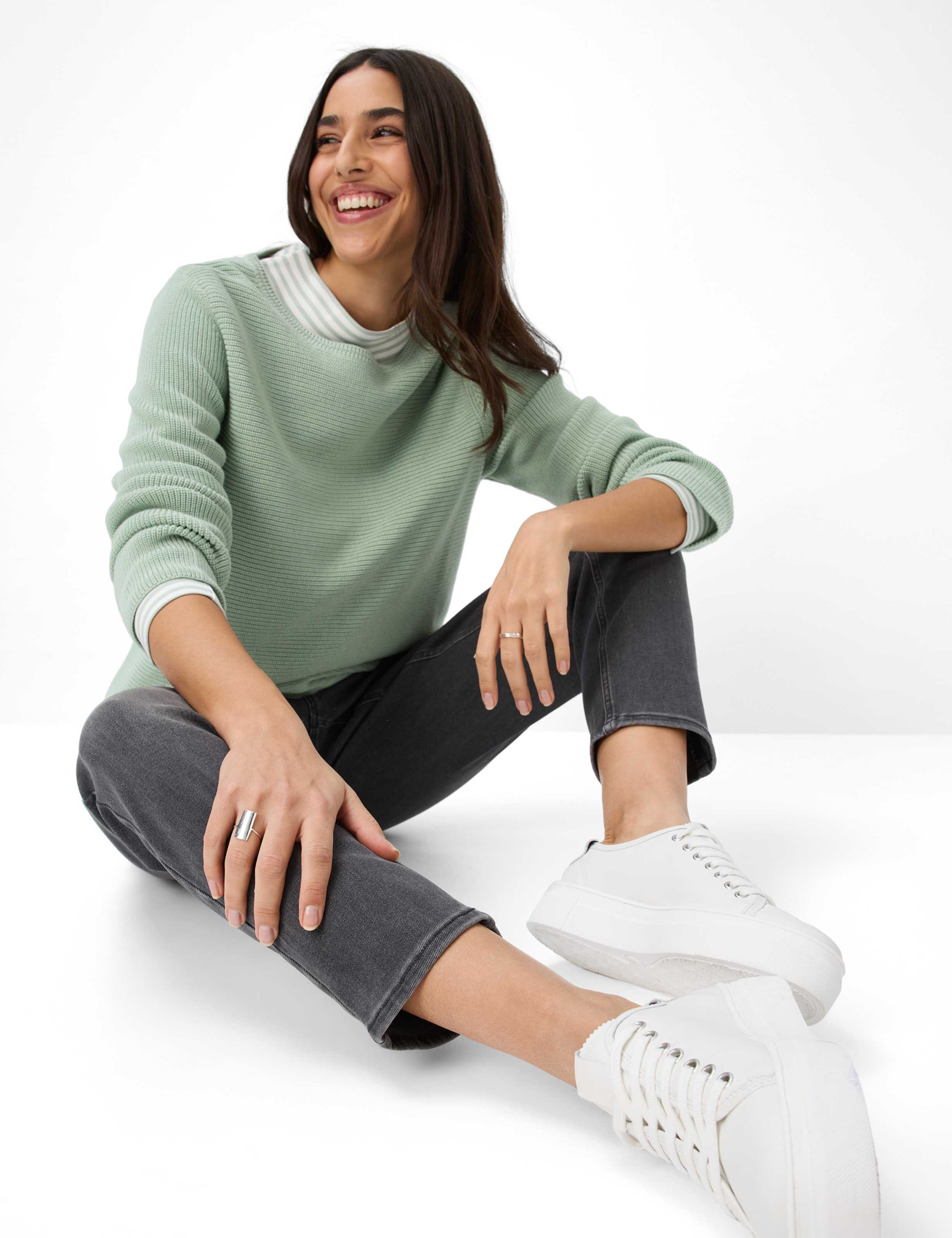 Femme Style MILEY S Denim Gris Moyen Relaxed Fit Détail 1
