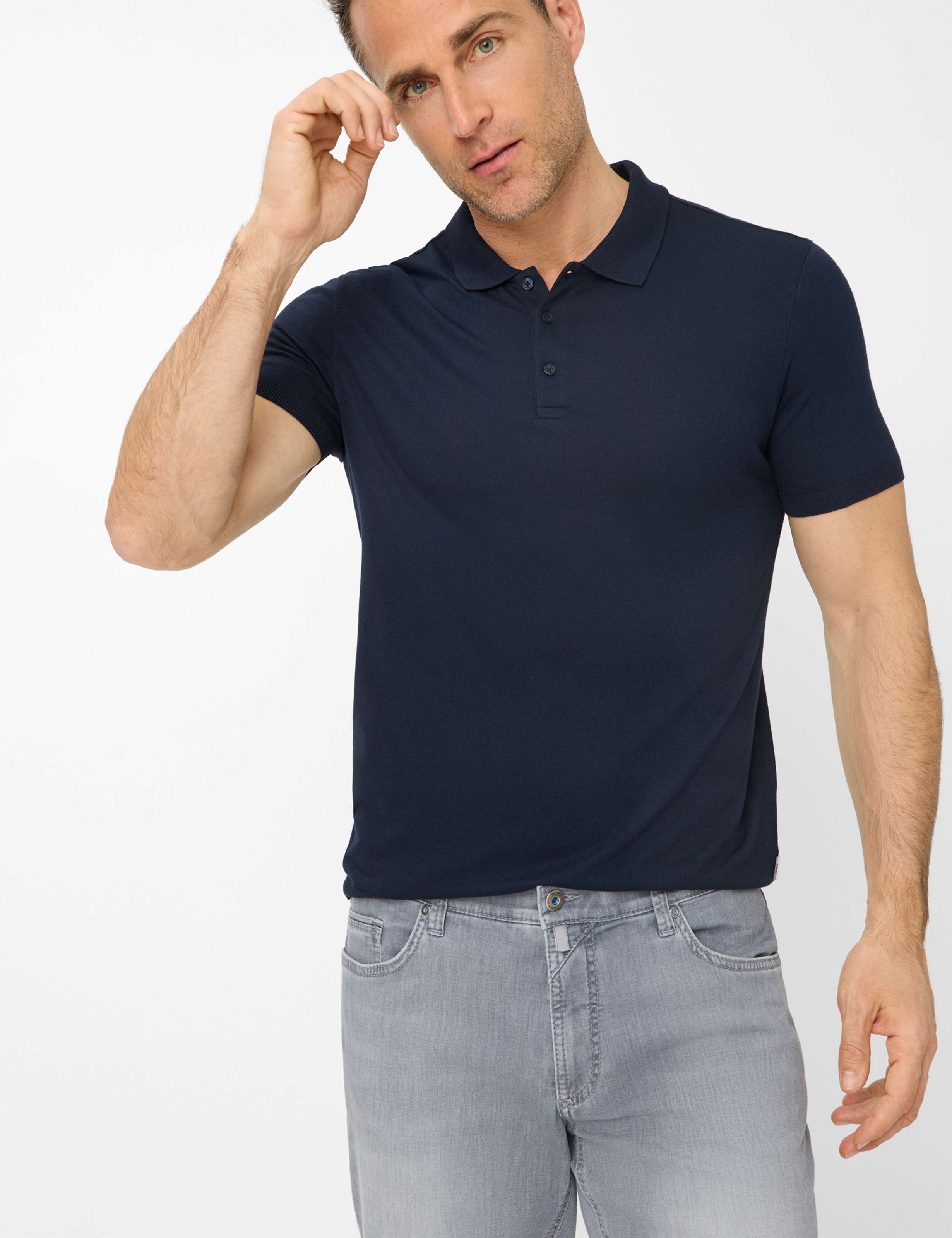 Herren Style LUKE Denim Hellgrau Regular Fit Detail 1