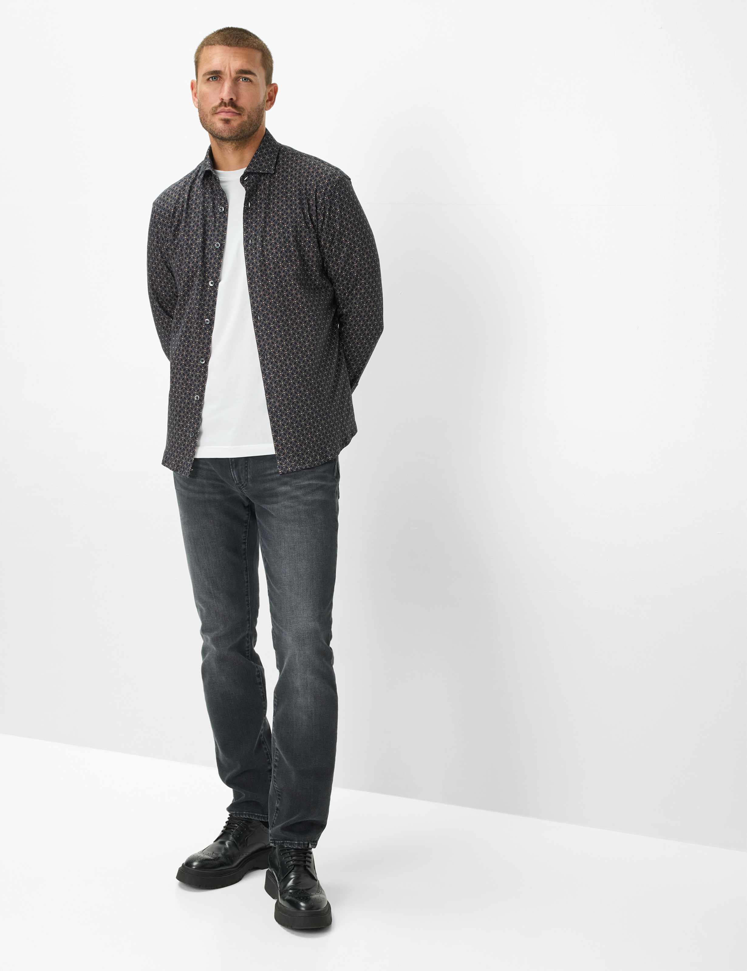 Heren Style HAROLD Donkerblauw  Model outfit