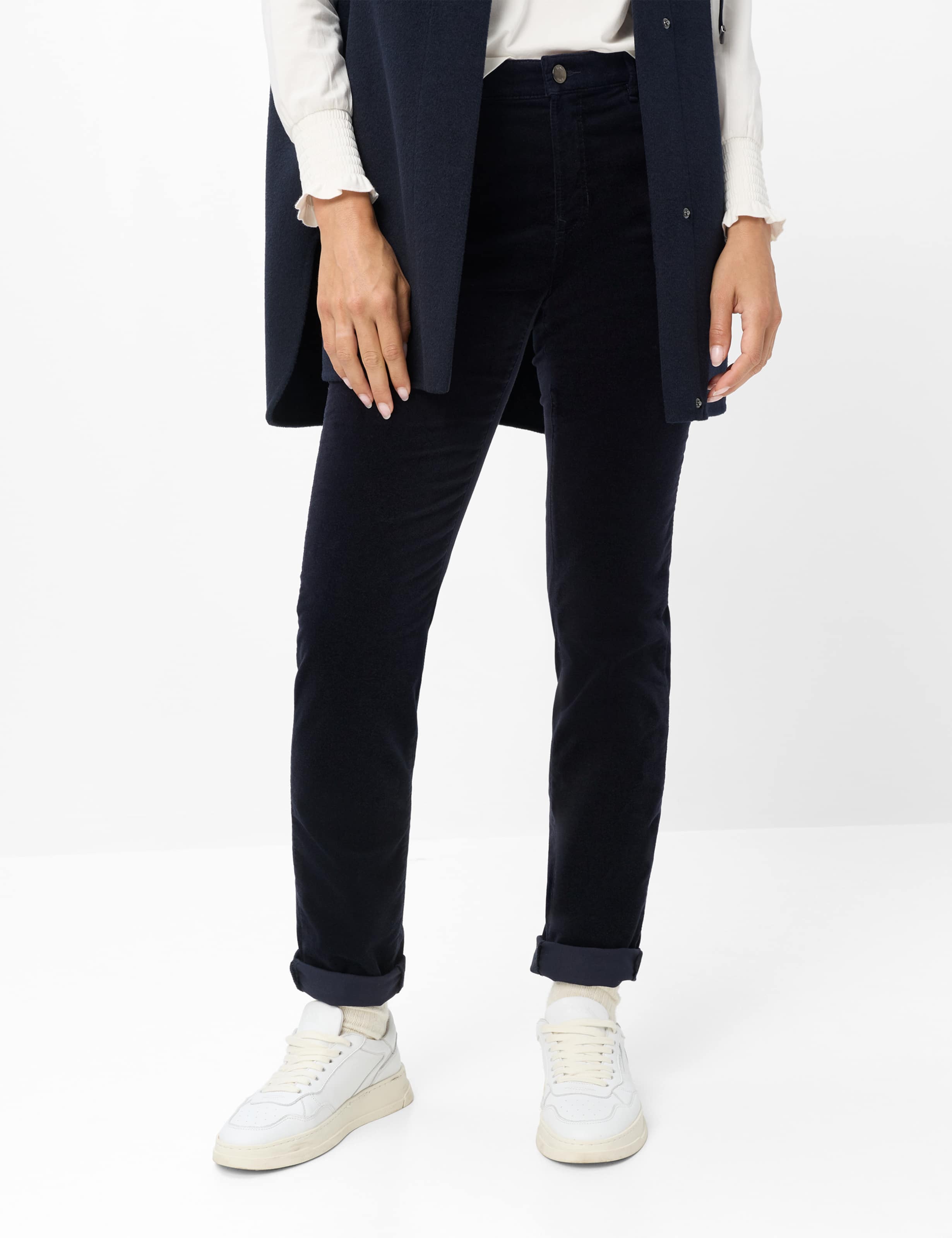 Brax Dames Broek  Style MARY NAVY, donkerblauw, maat 34